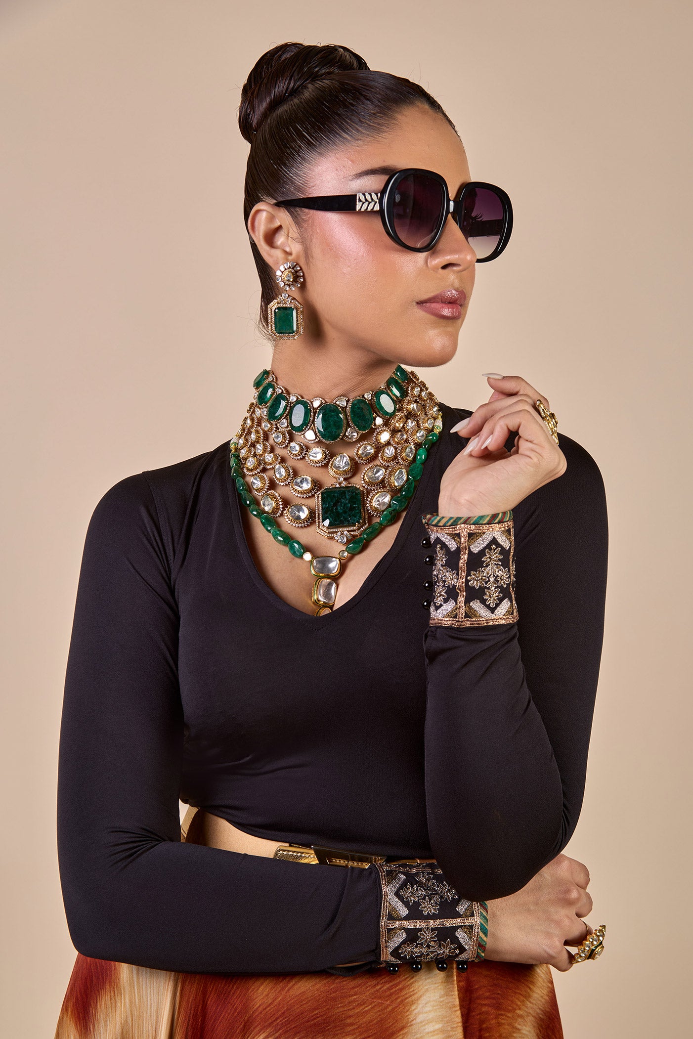 Rich Black - Giraffe Print Skirt Set | CHHĒ