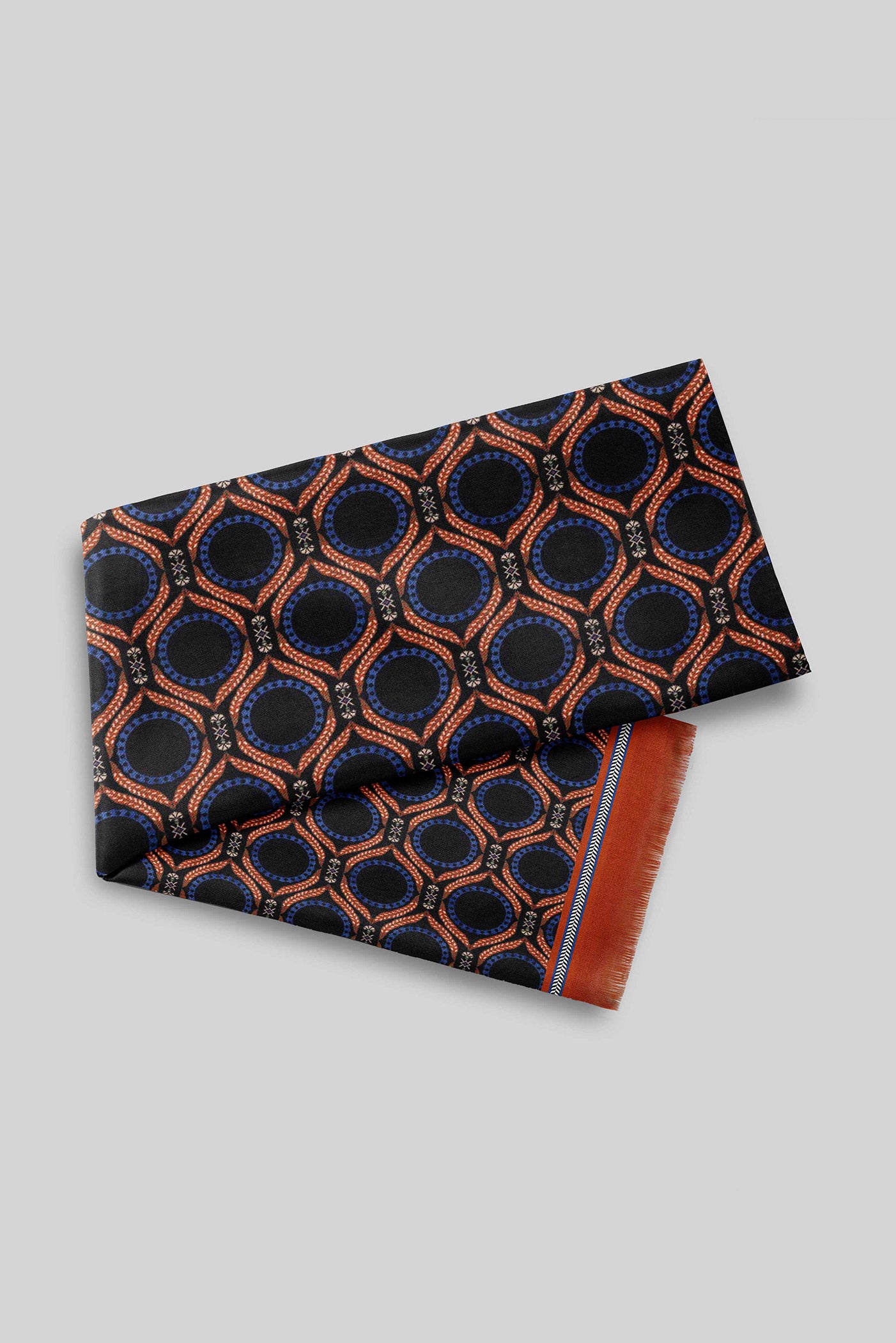 Noir Black Printed Scarf
