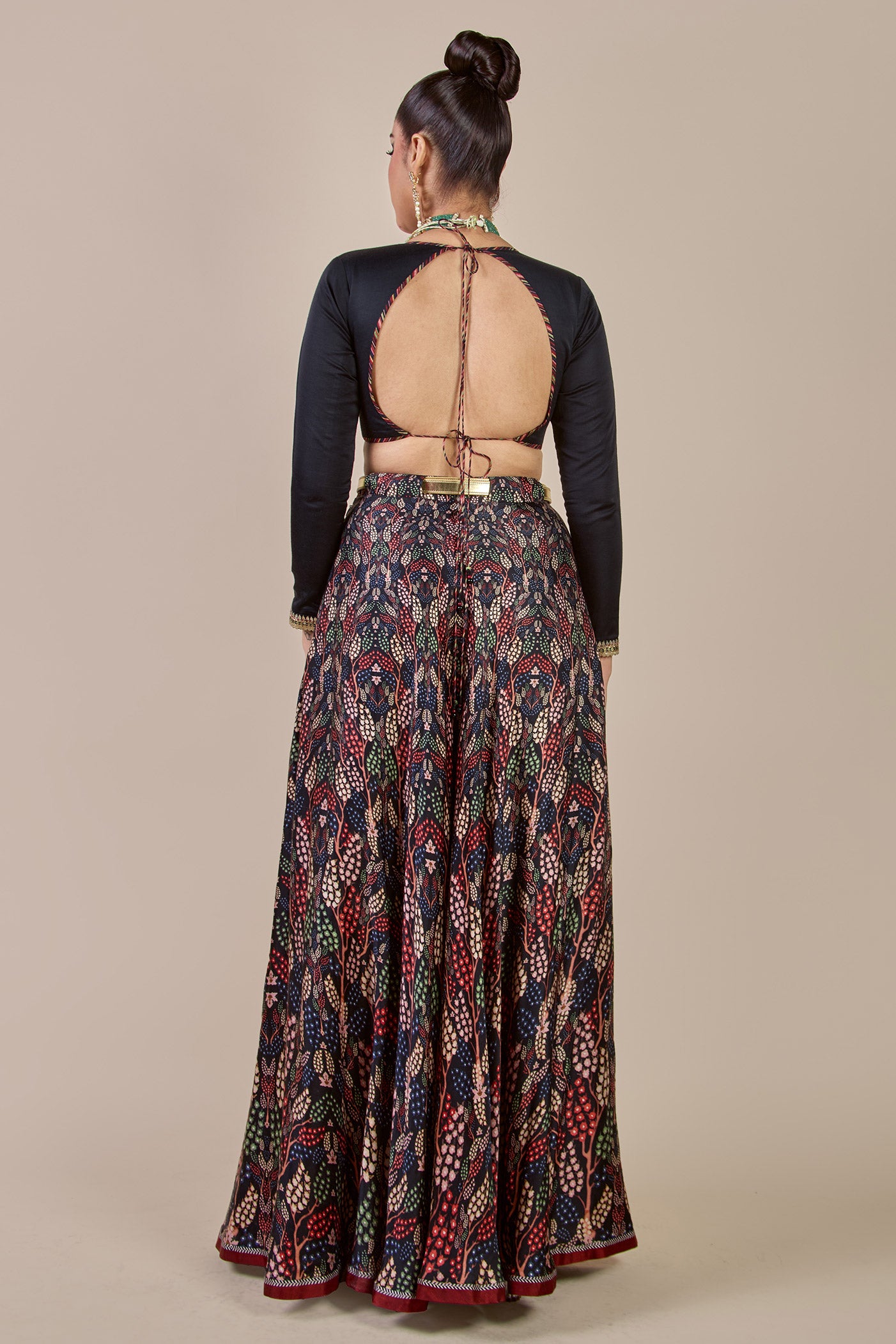 Rich Black - Multi Hued Sharara Set | CHHĒ
