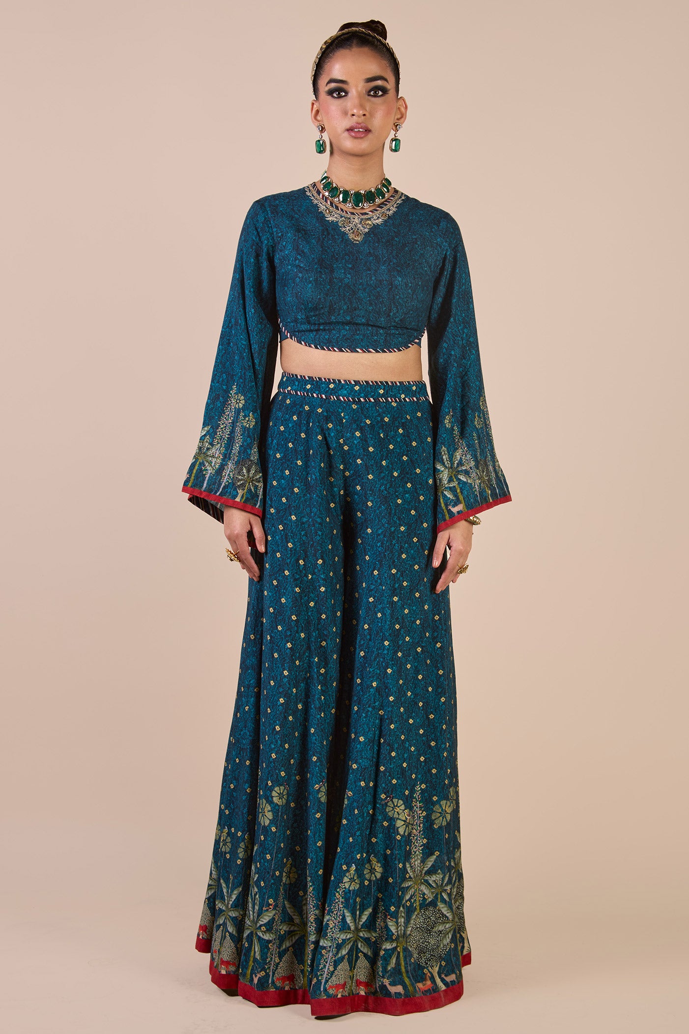 Prussian Blue Sharara Set | CHHĒ