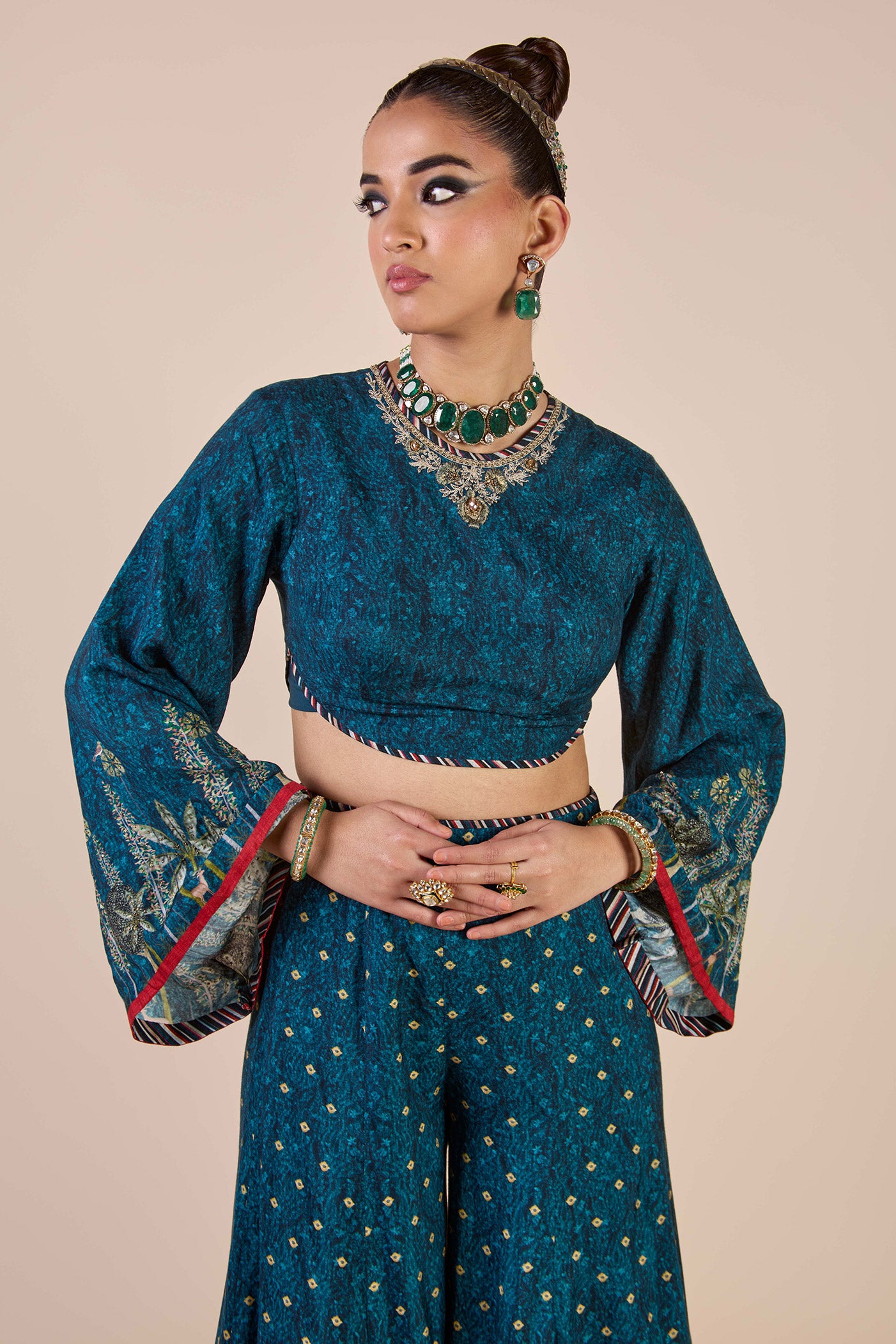 Prussian Blue Sharara Set | CHHĒ