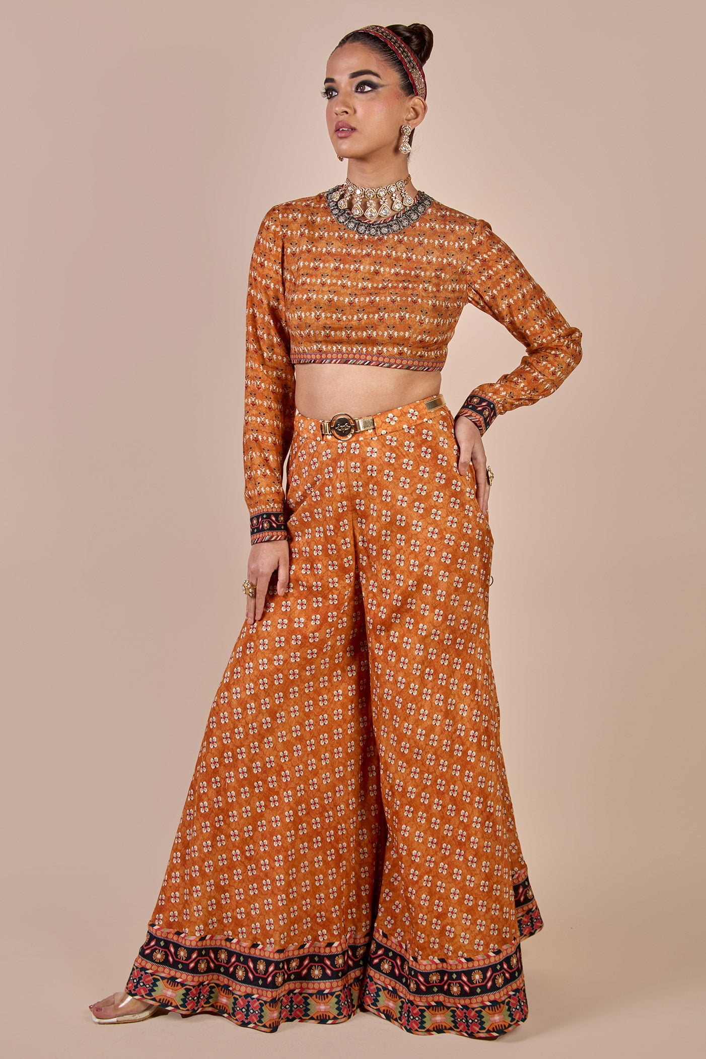 Rust Orange Sharara Set | CHHĒ