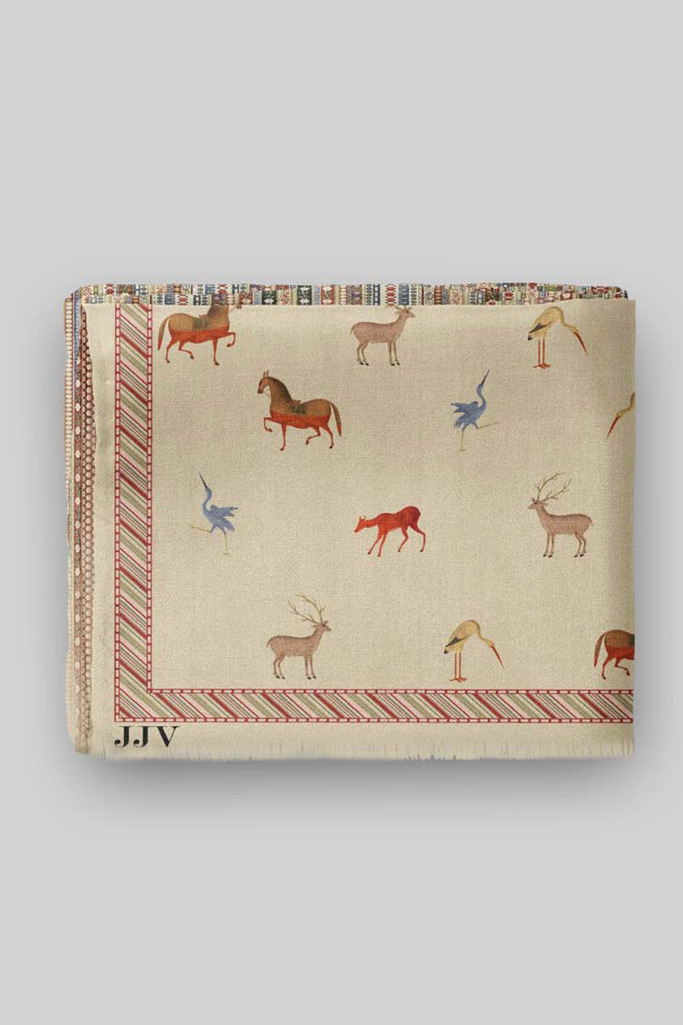 Crème Ivory - Multi Hued Ombre Printed Shawl