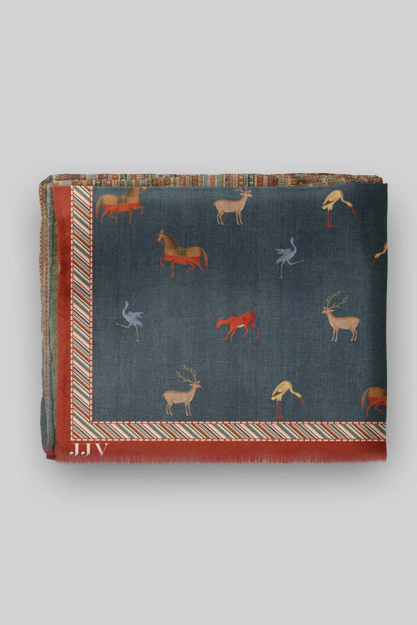 Midnight Blue - Multi Hued Ombre Printed Shawl