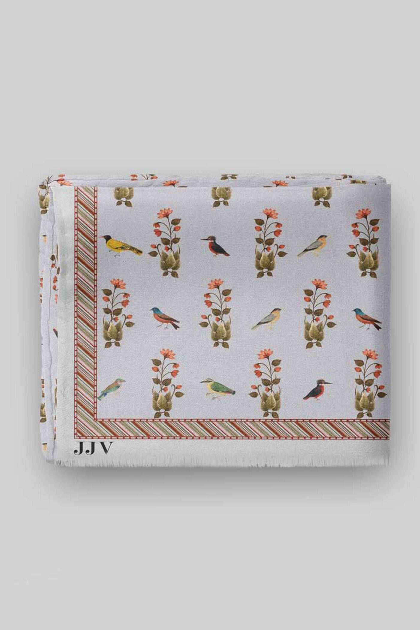 Powder Blue Printed Shawl