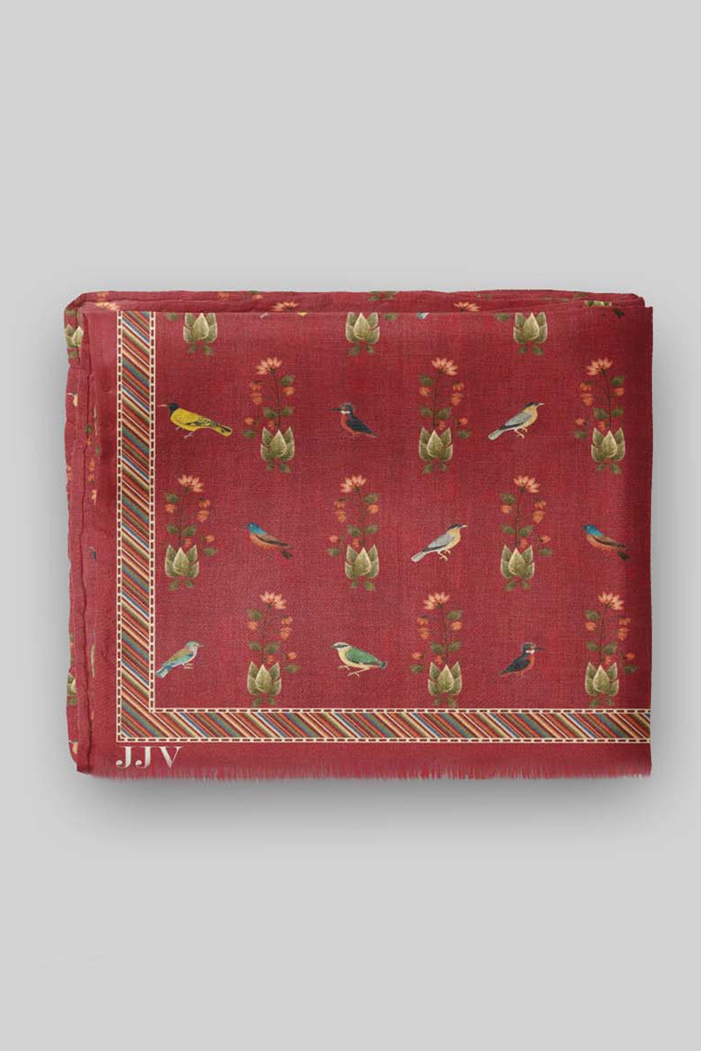 Vinatge Red Printed Shawl