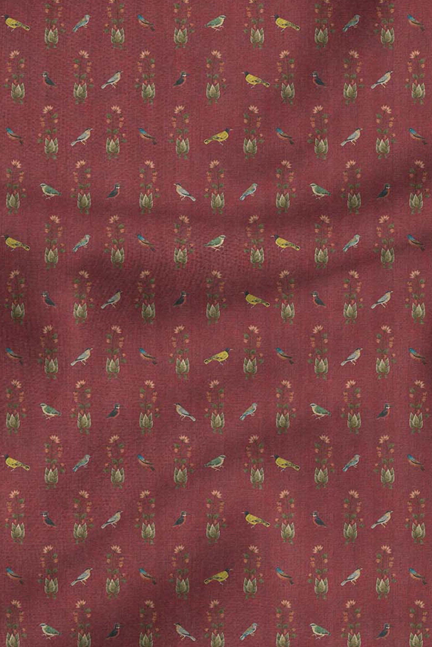Vinatge Red Printed Shawl