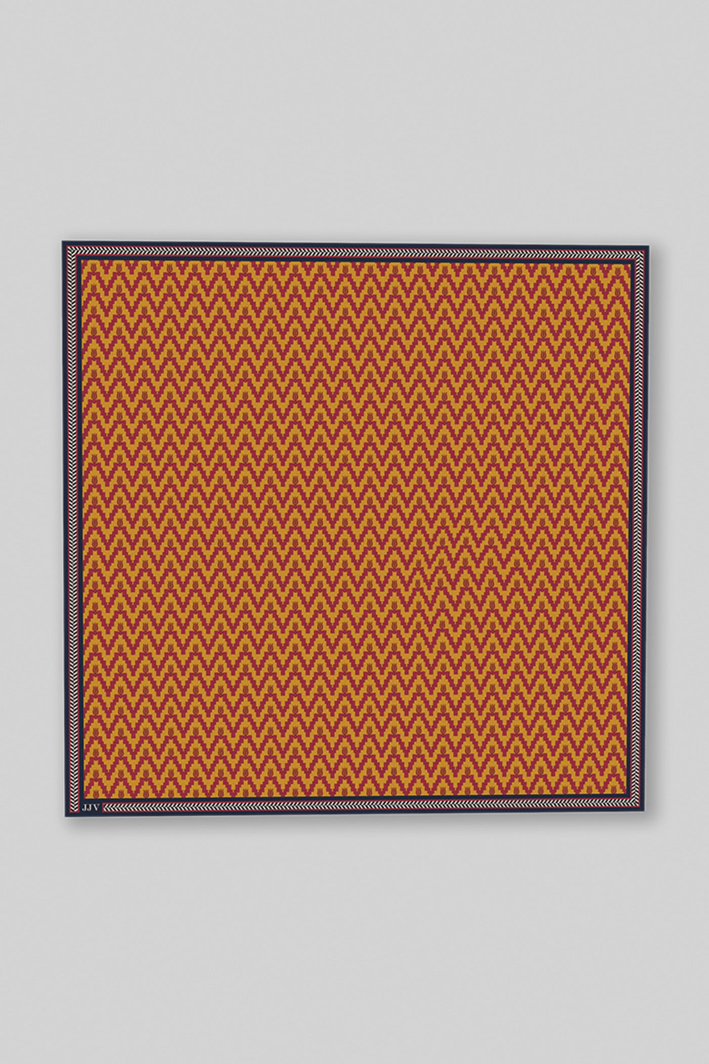 Amber Yellow - Pink Printed Pocket Square