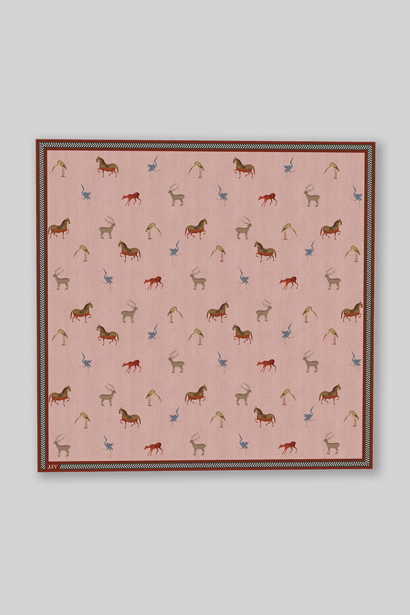 Powder Pink Printed Pocket Square