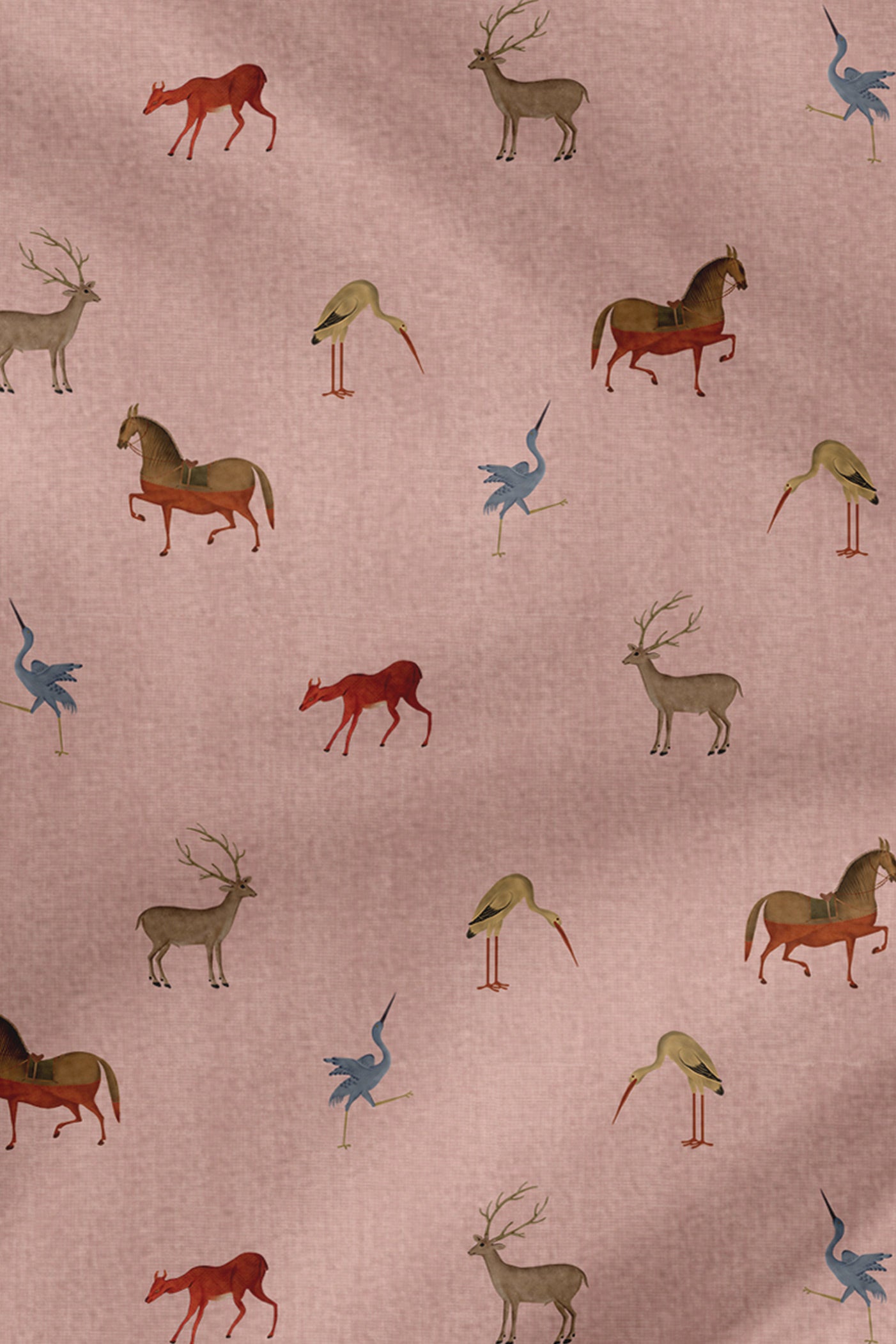 Powder Pink Printed Pocket Square