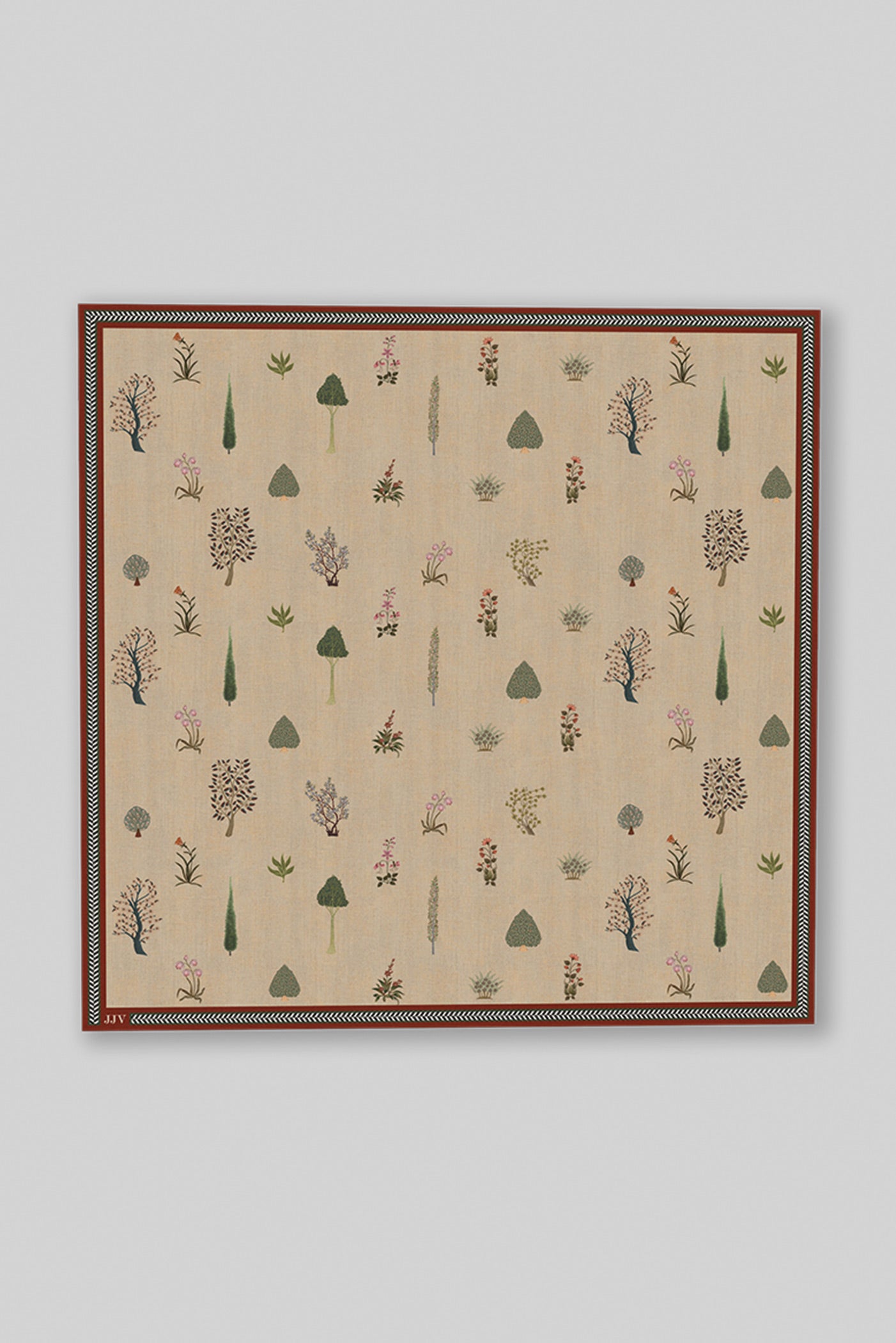 Soft Beige Printed Pocket Square