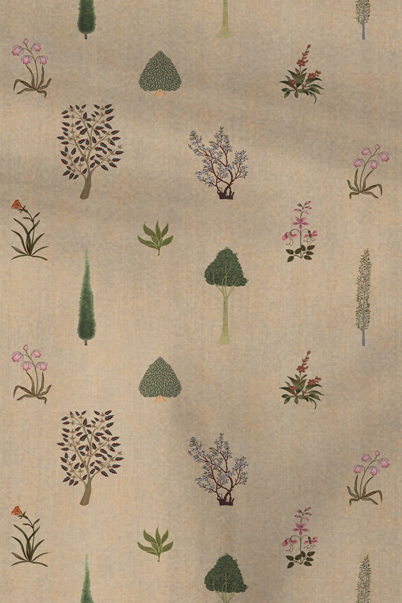 Soft Beige Printed Pocket Square