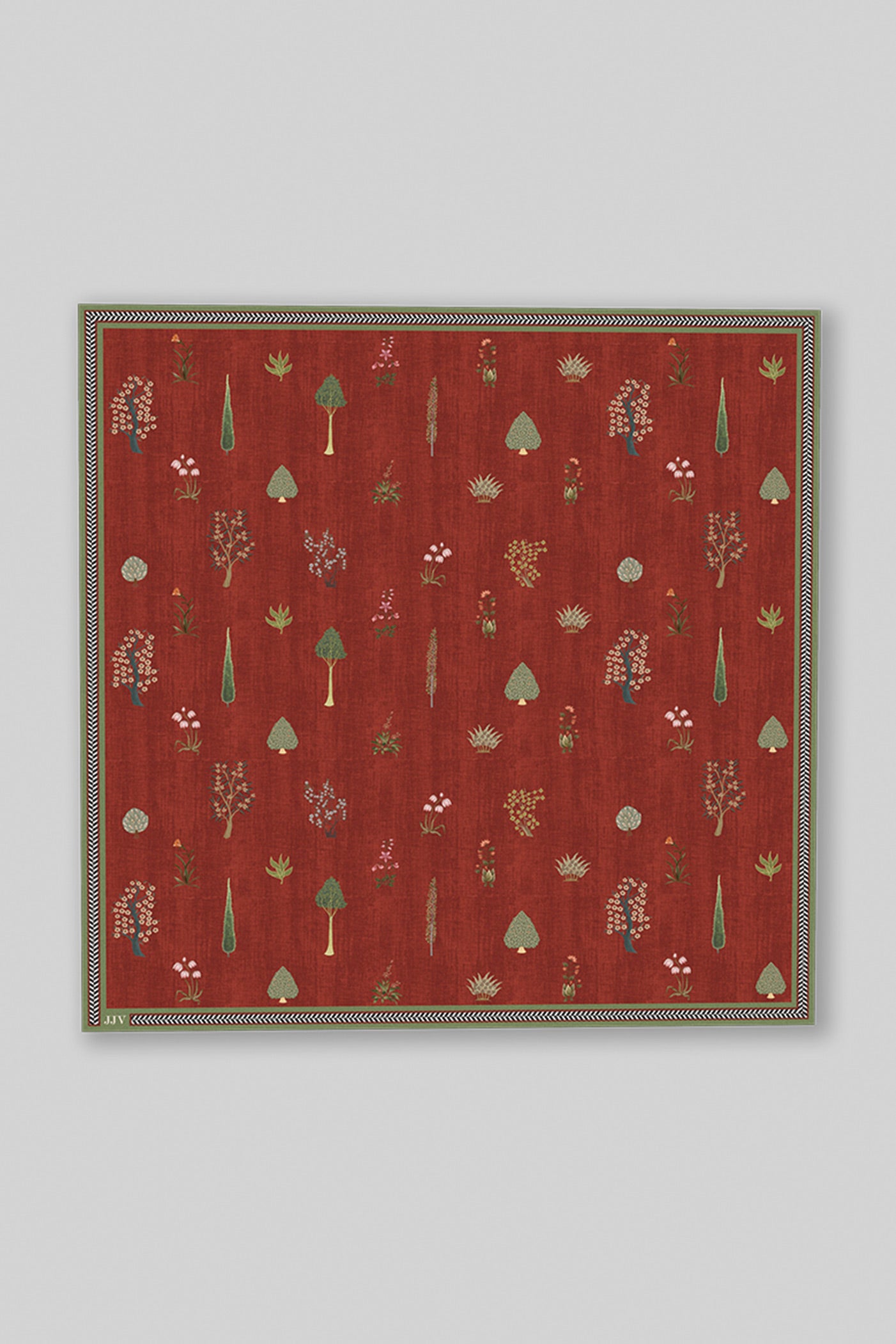 Vintage Red Printed Pocket Square