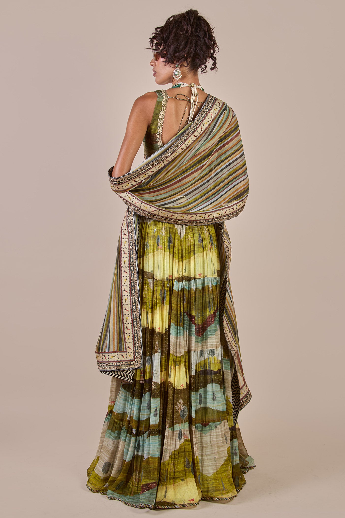 Multi Hued Striped Stole | CHHĒ