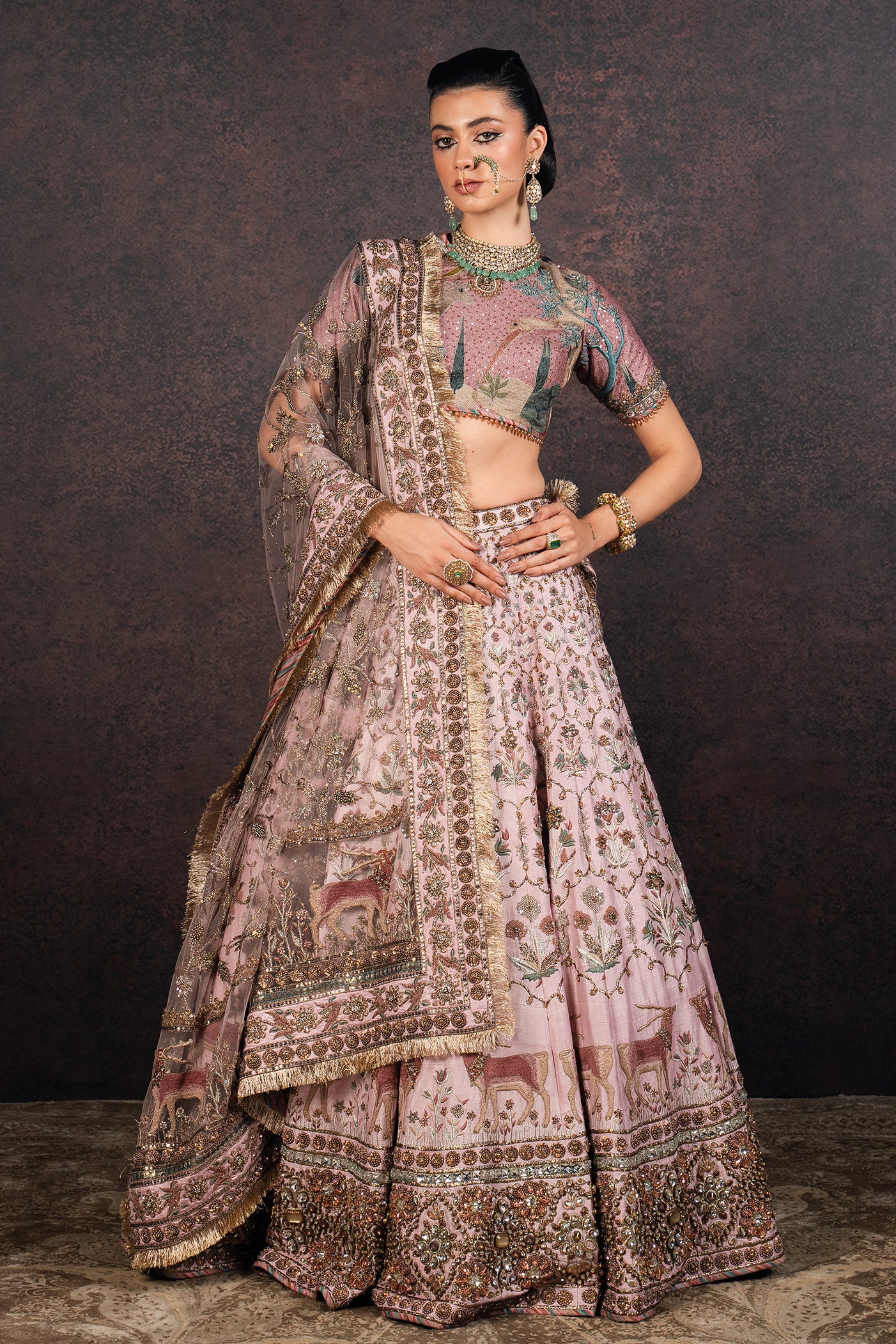 Baby Pink Lehenga Set | MURAQQA