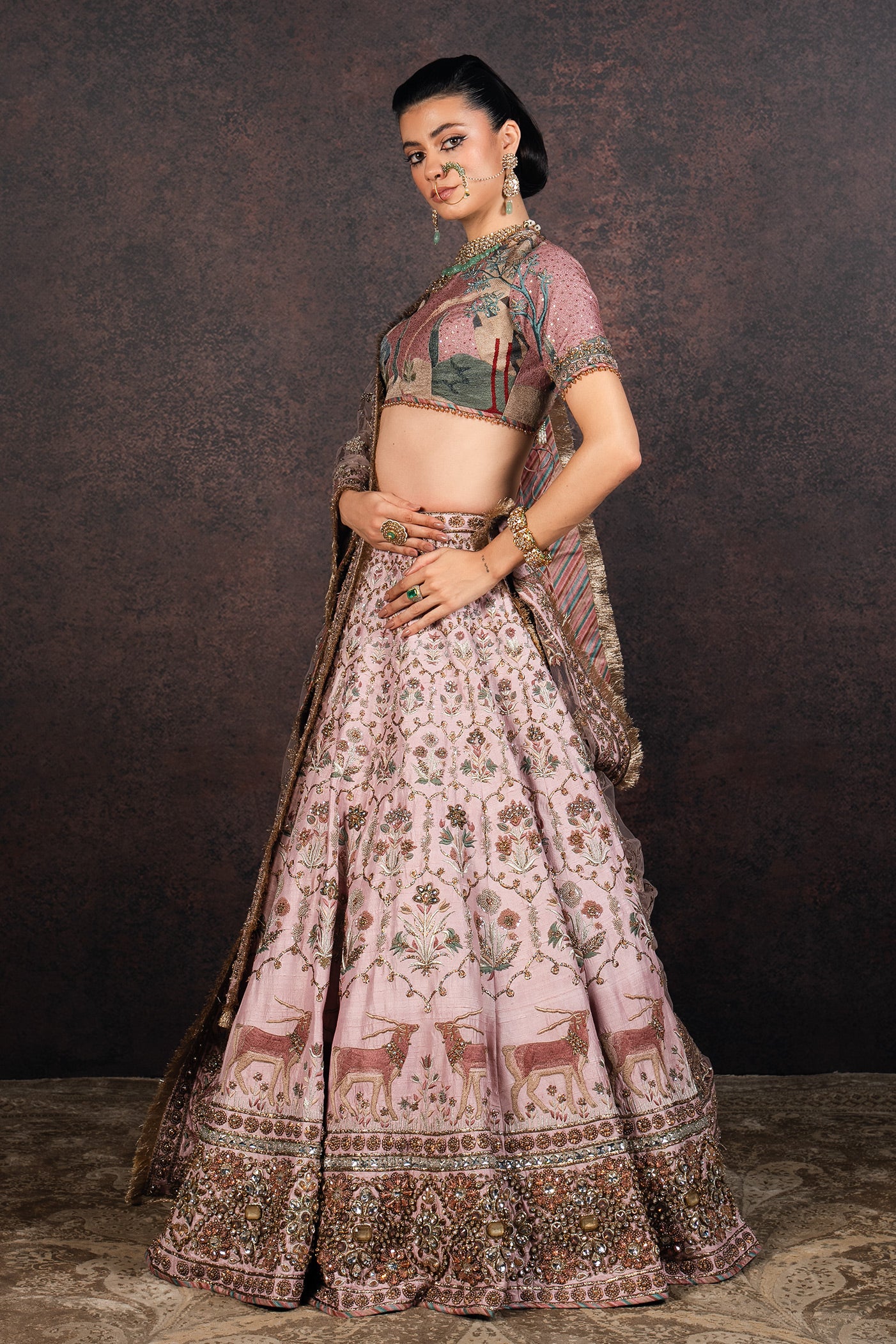 Baby Pink Lehenga Set | MURAQQA