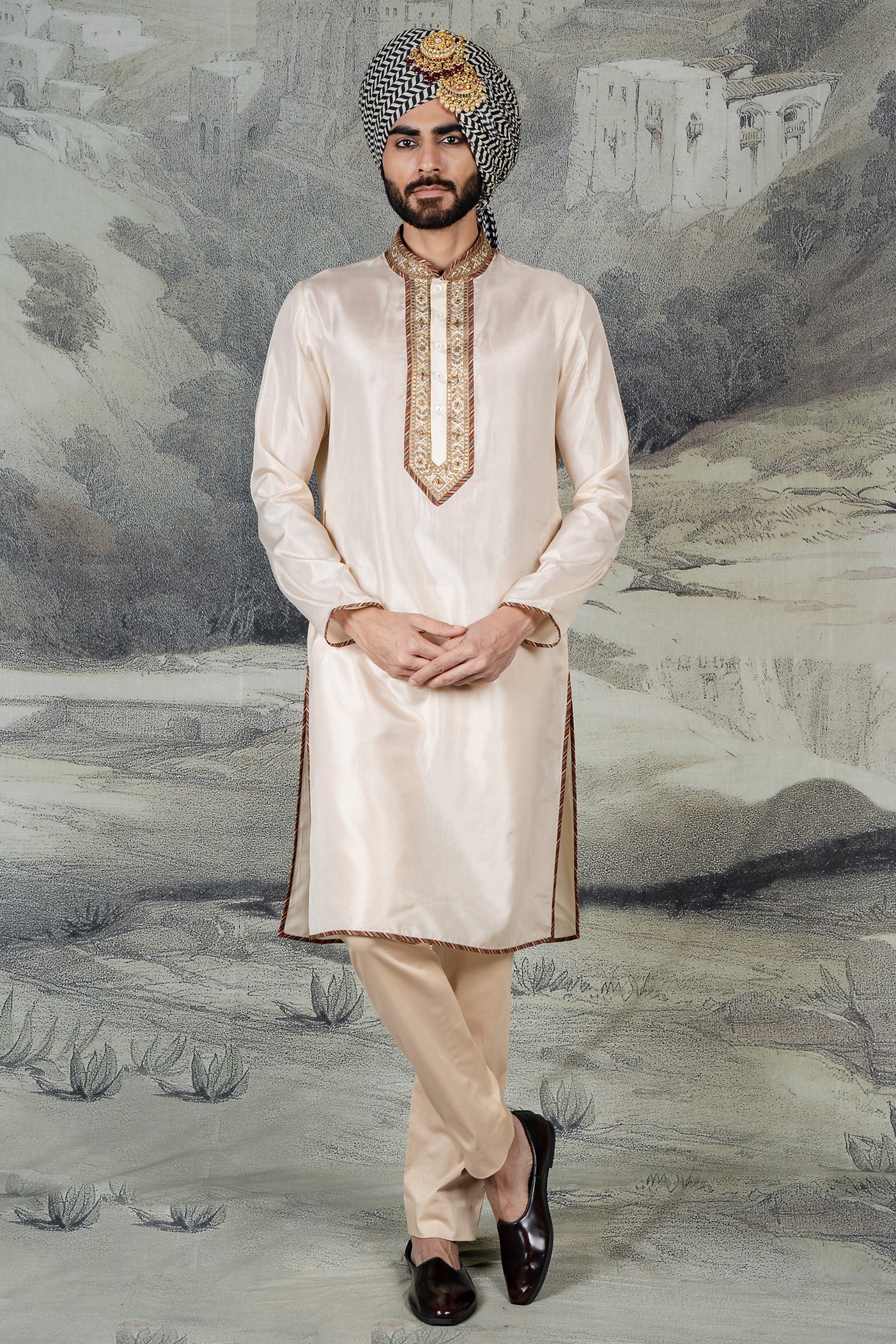Blush Ivory Kurta Set | BARODA