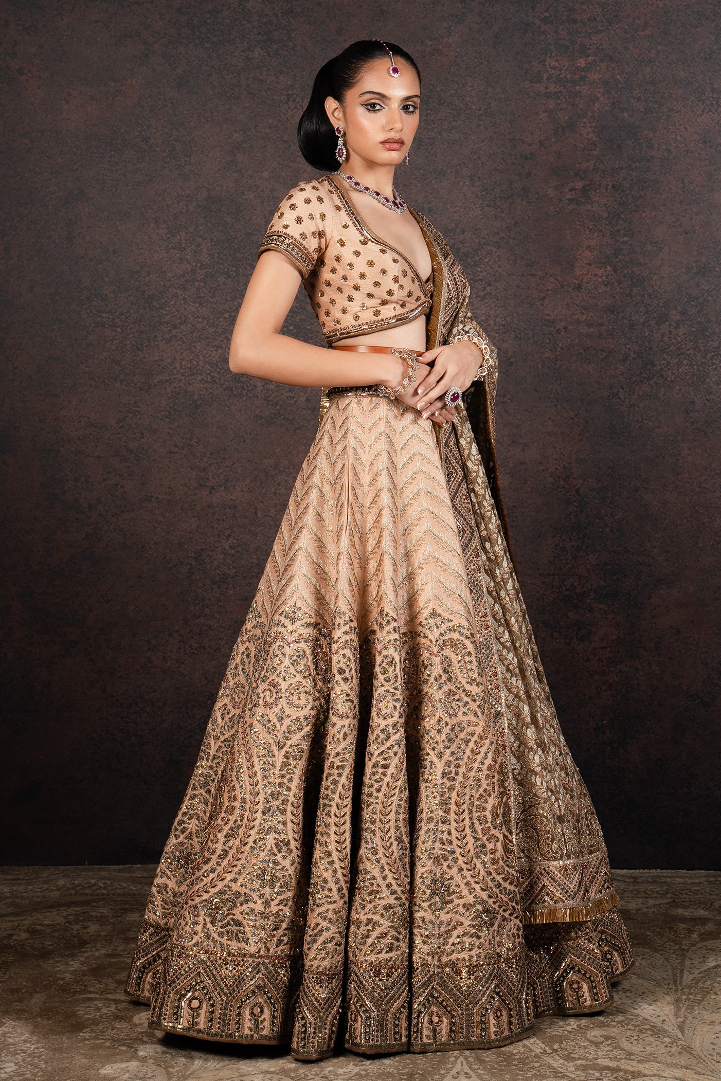 Blush Nugrey Lehenga Set | MURAQQA