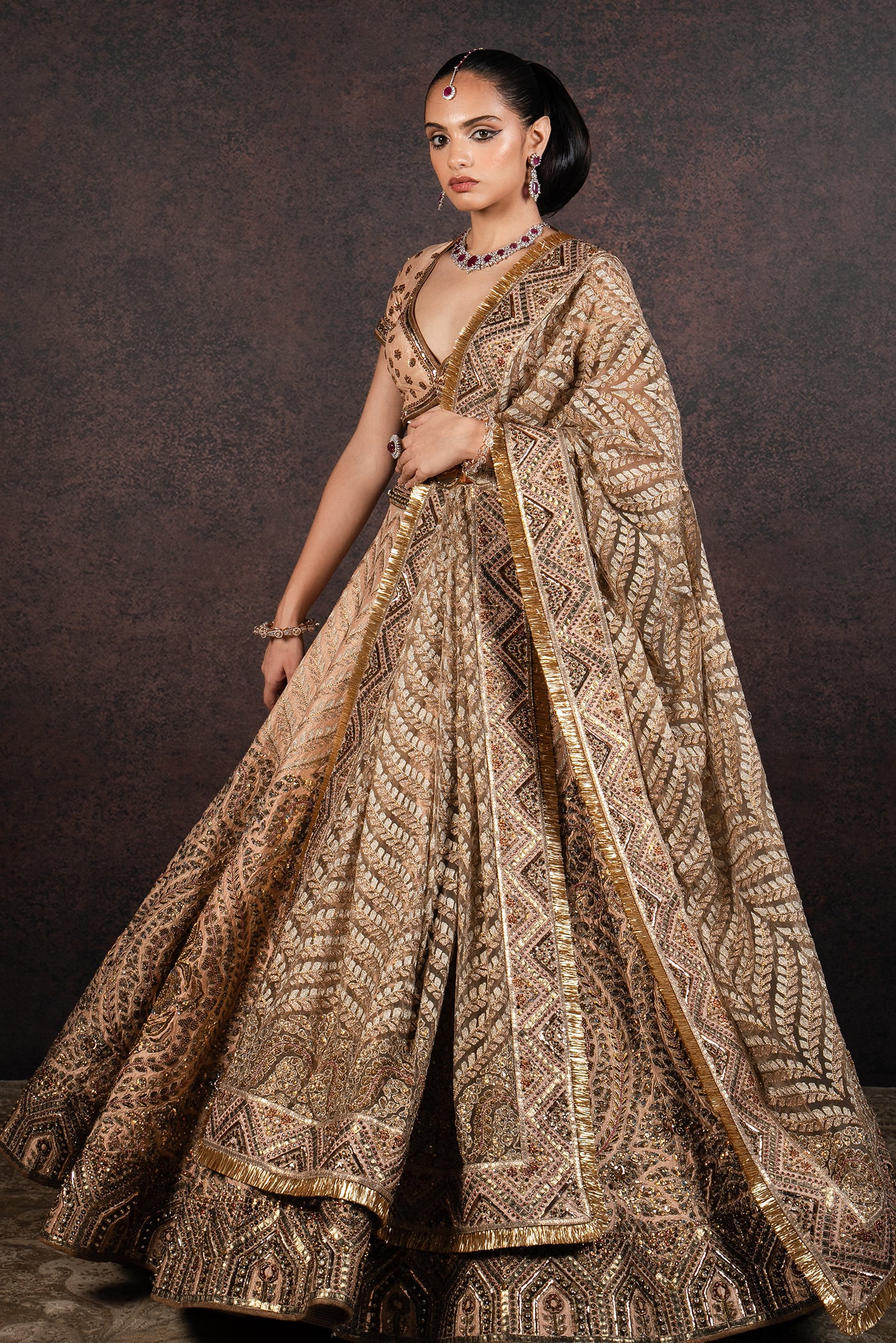 Blush Nugrey Lehenga Set | MURAQQA