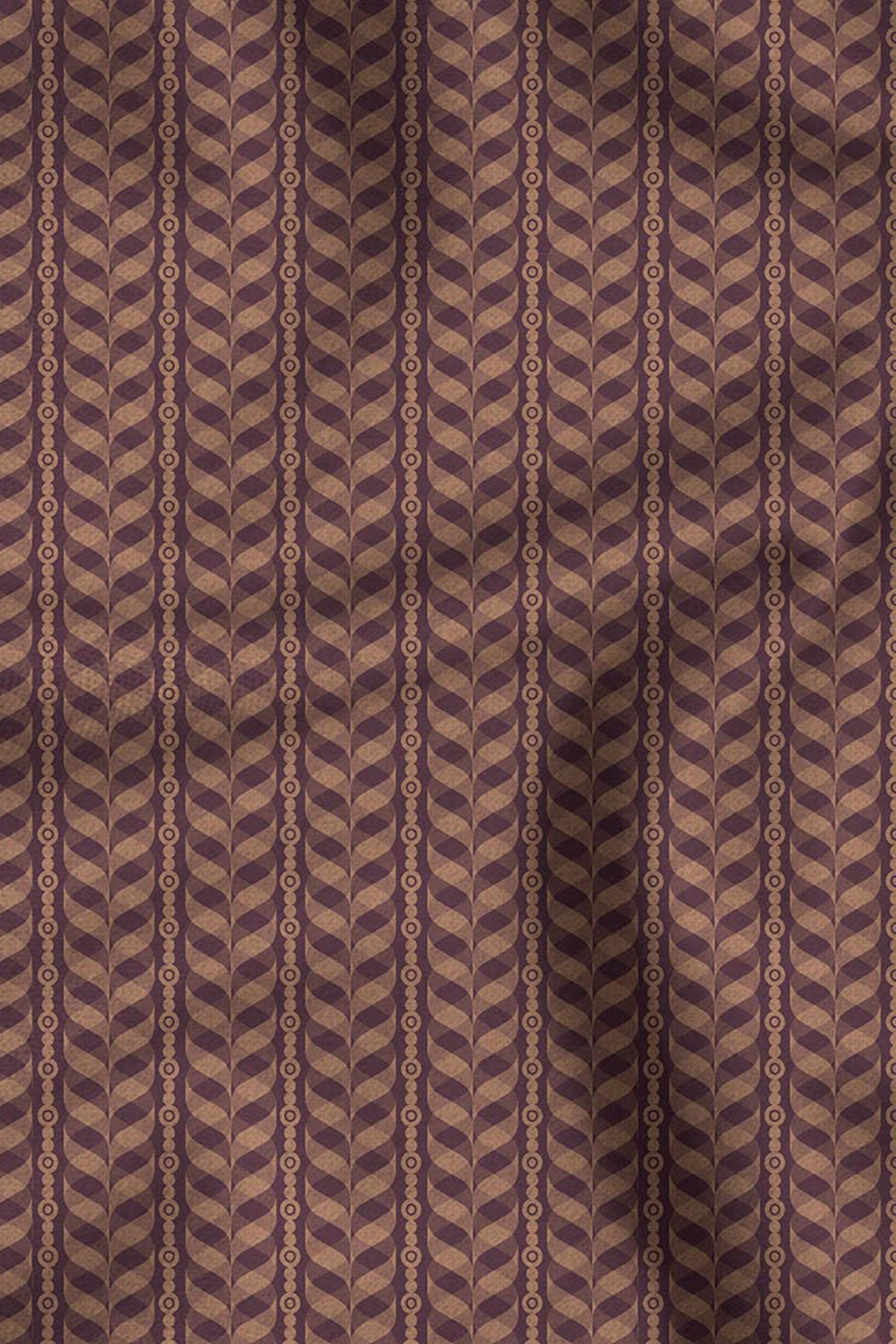 Soft Coral - Maroon Chevron Cashmere Shawl