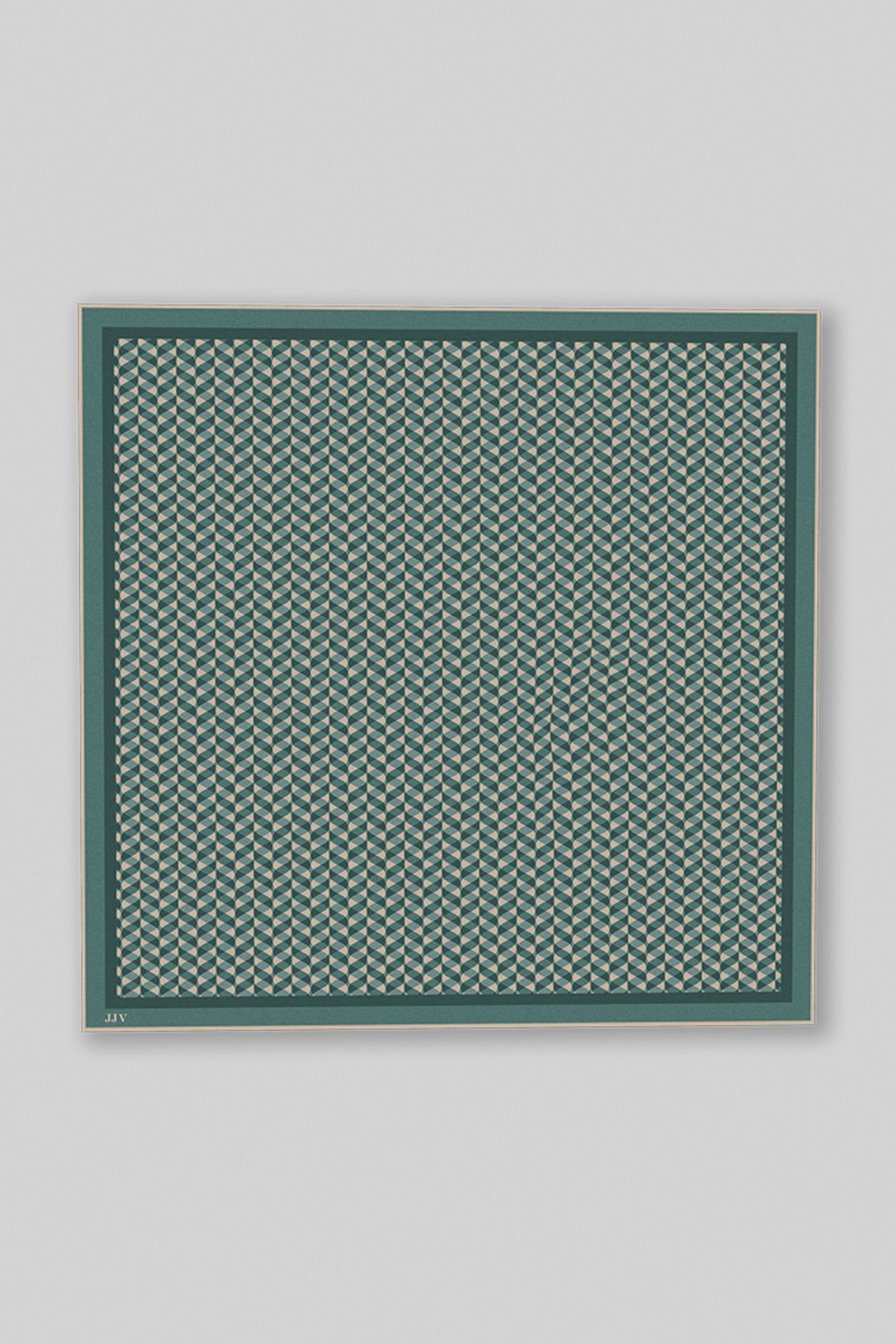 Teal Blue Chevron Printed Pocket Square