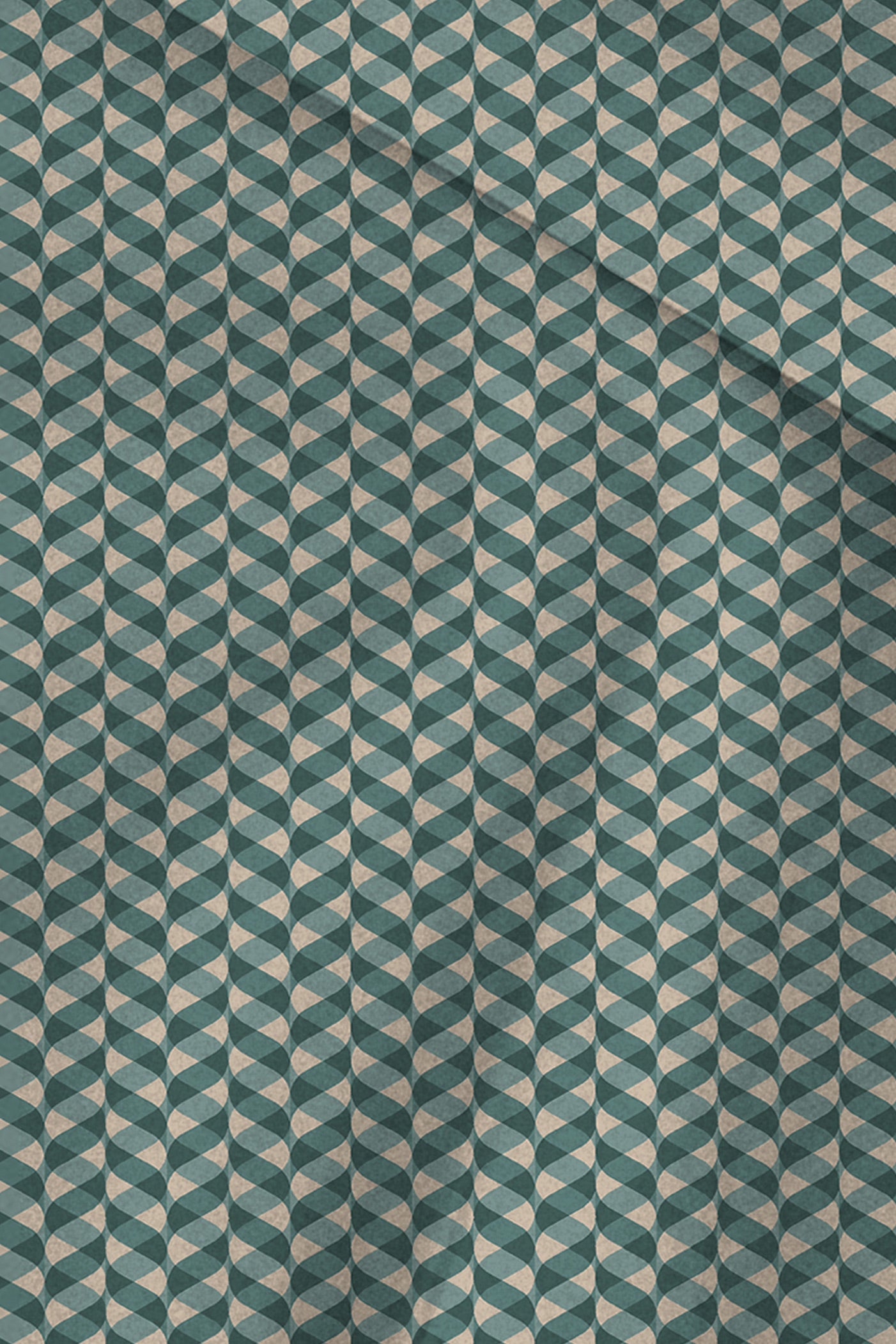 Teal Blue Chevron Printed Pocket Square
