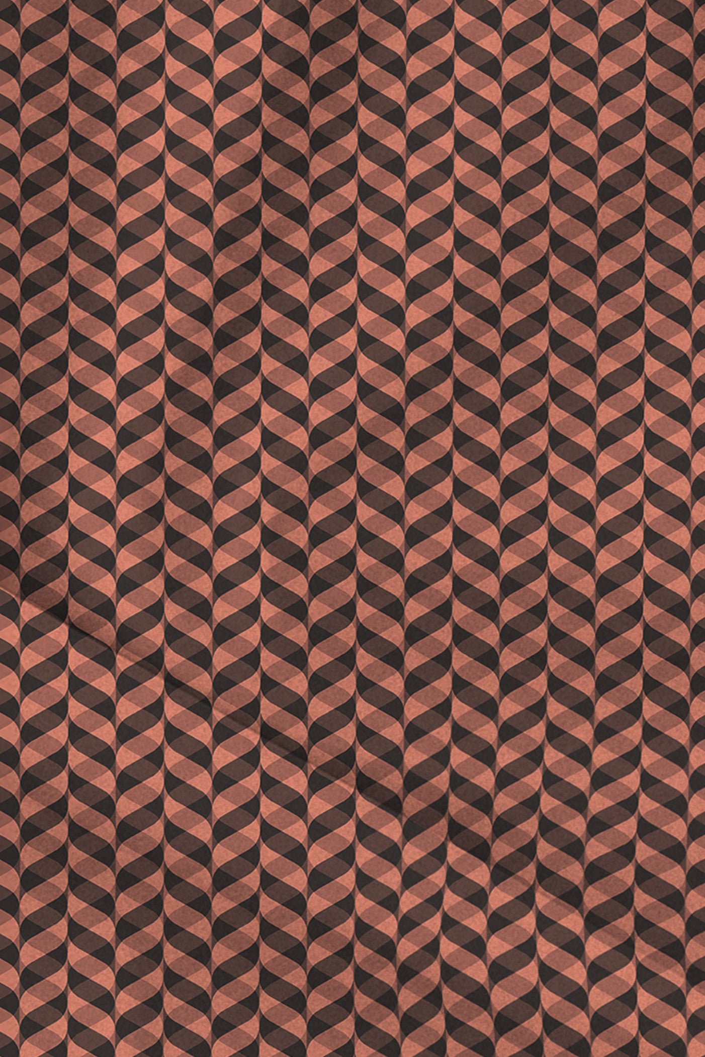 Umber Brown - Red Chevron Printed Pocket Square