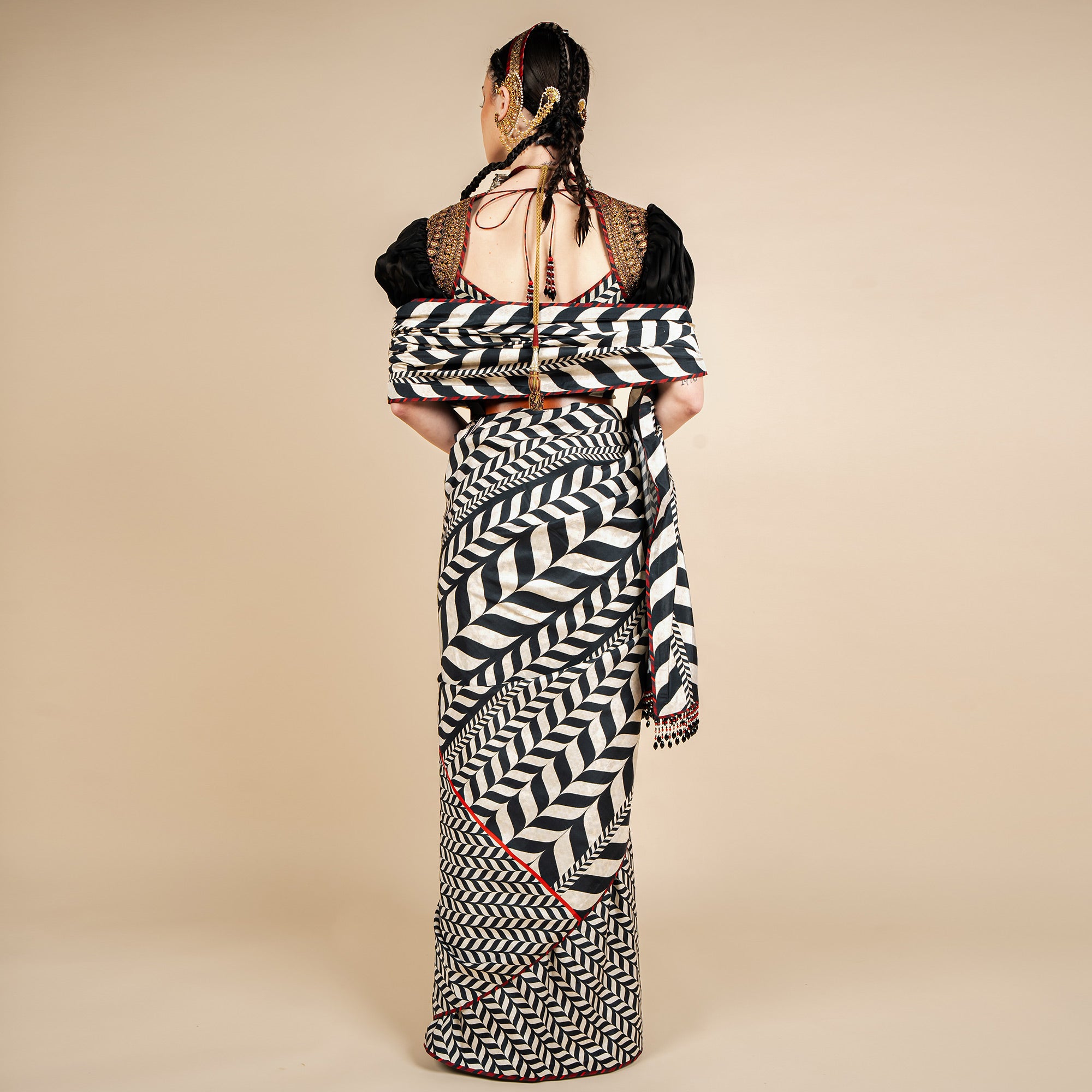 Chevron Saree Set | CHAR