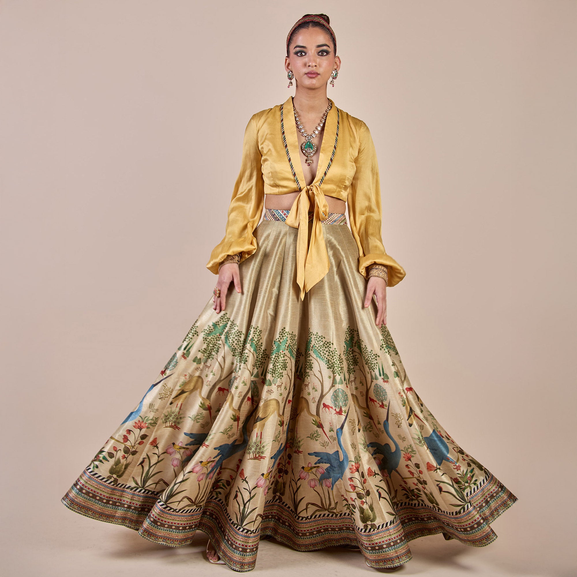 Crème Ivory - Yellow Skirt Set | PANJ