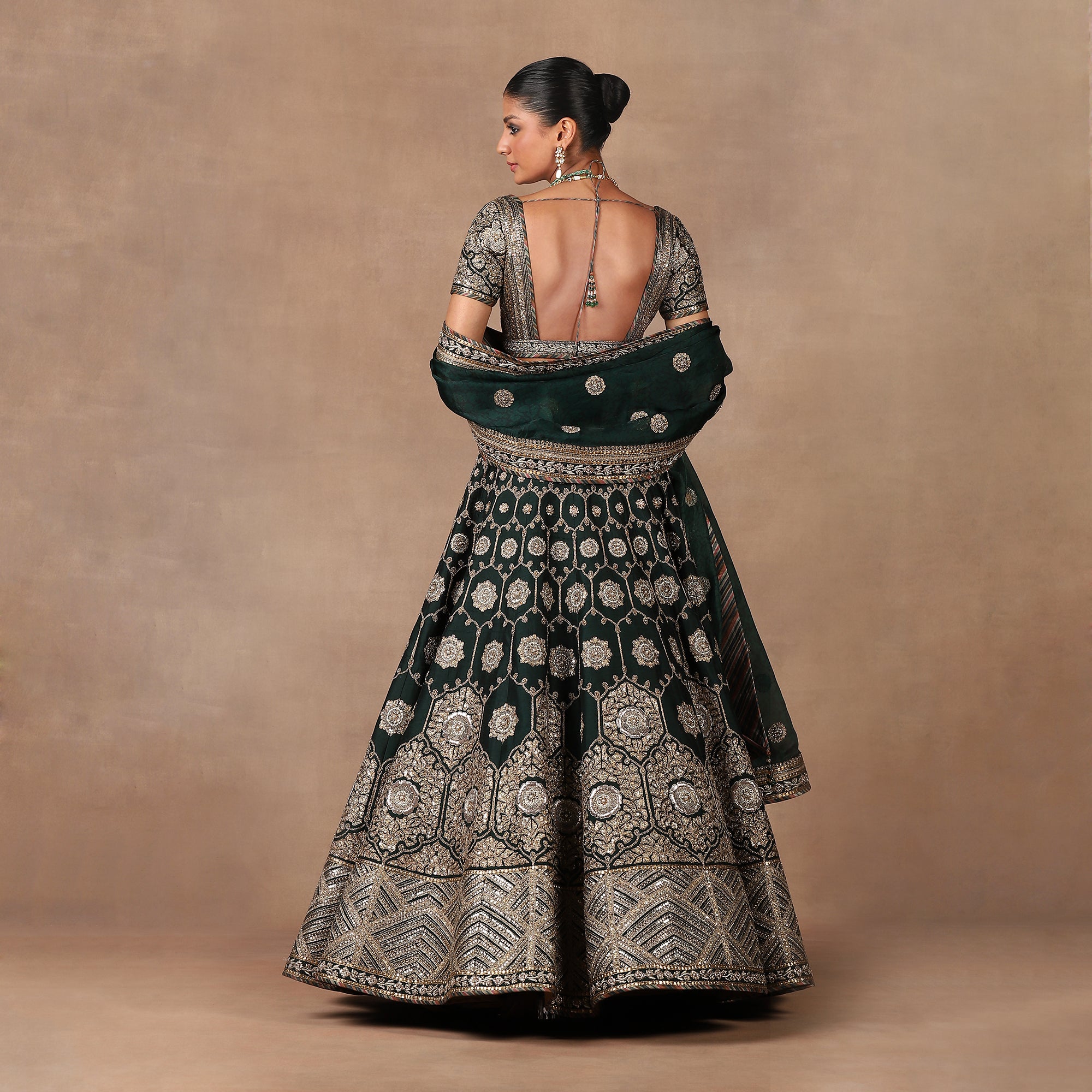 Emerald Green Lehenga Set | MURAQQA