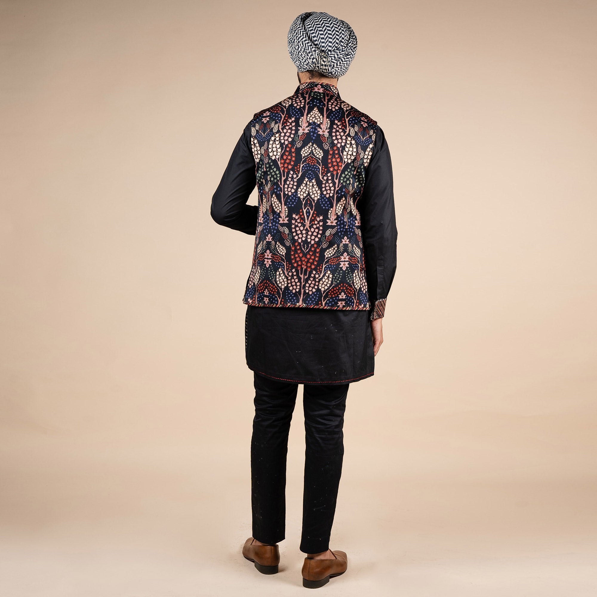 Floral Print Nehru Jacket | PANJ