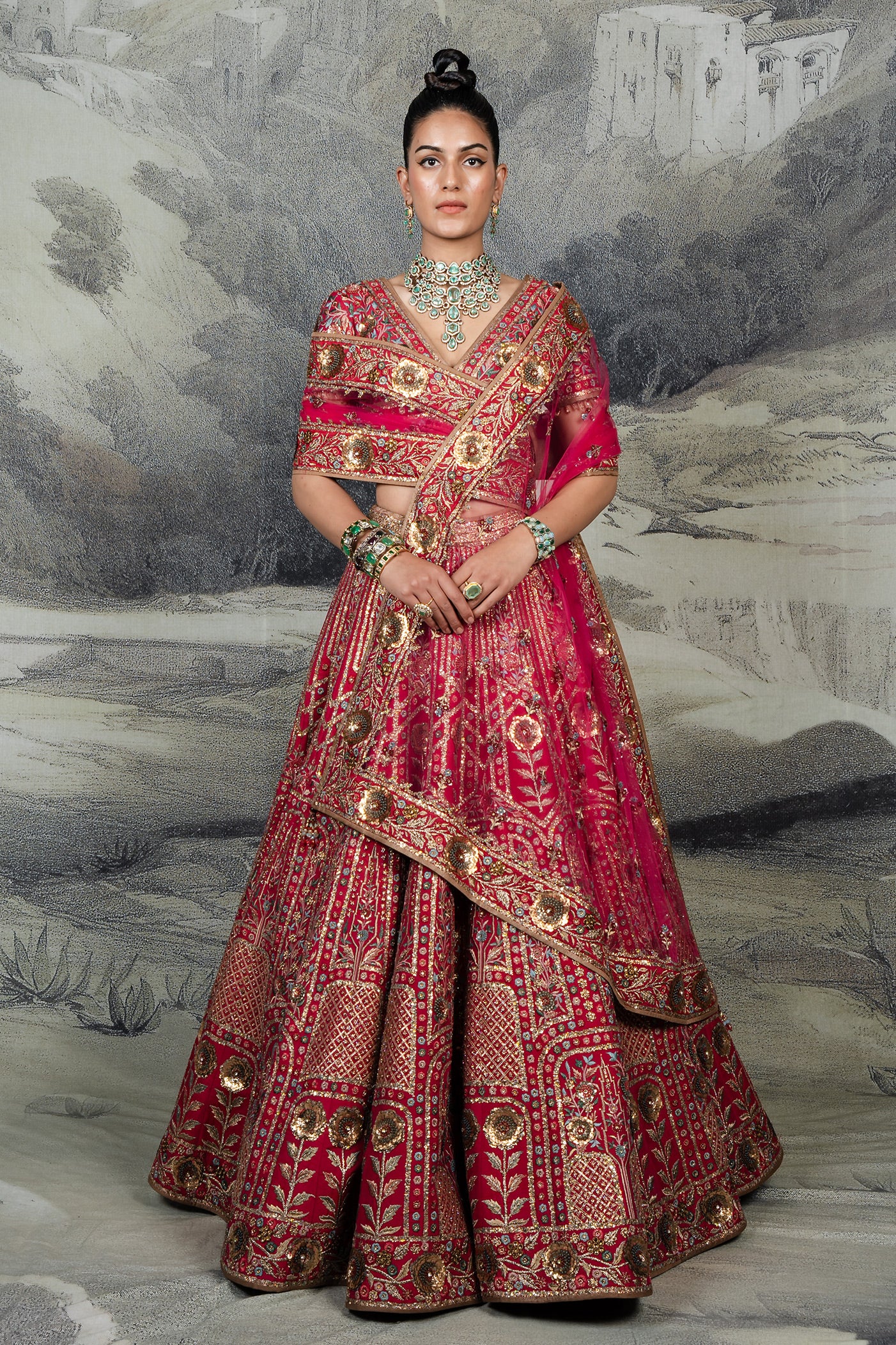 Fuschsia Pink Lehenga Set | BARODA