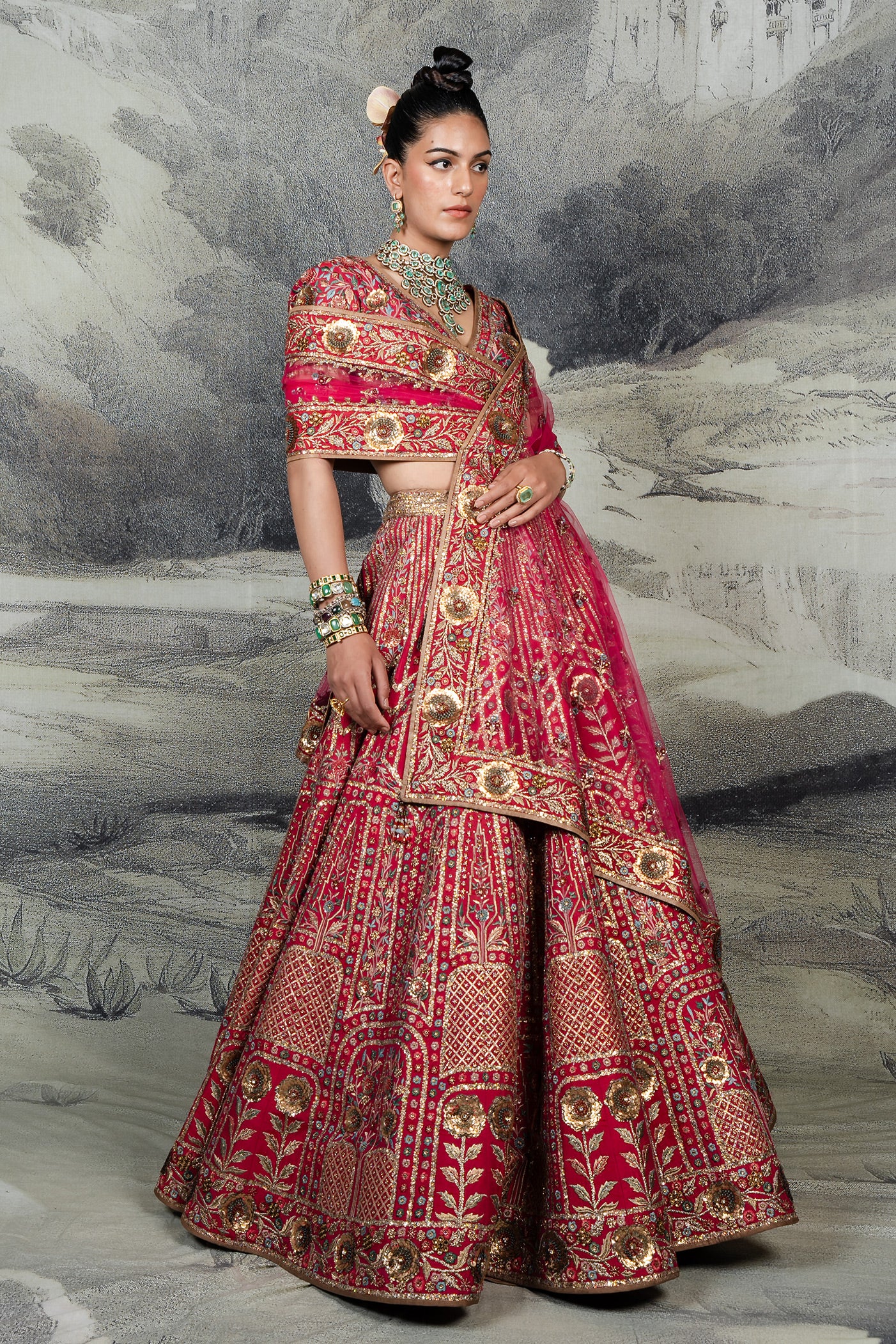 Fuschsia Pink Lehenga Set | BARODA