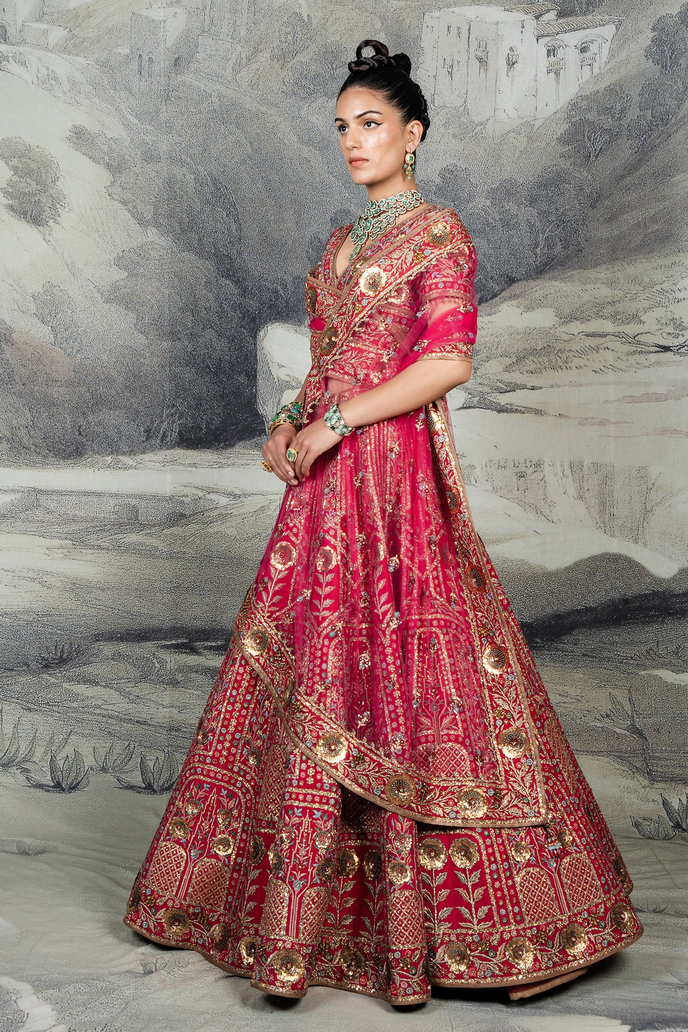 Fuschsia Pink Lehenga Set | BARODA
