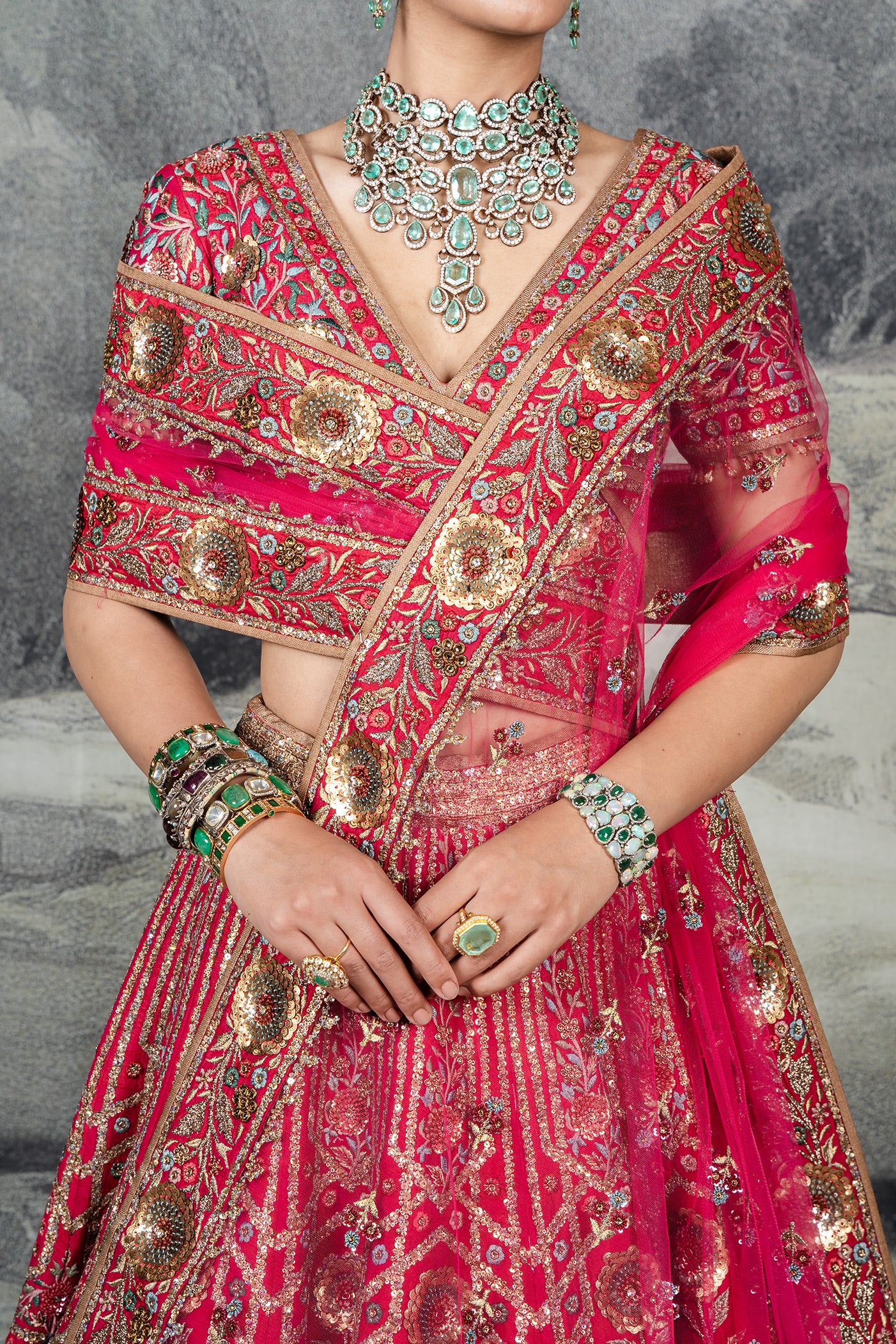 Fuschsia Pink Lehenga Set | BARODA