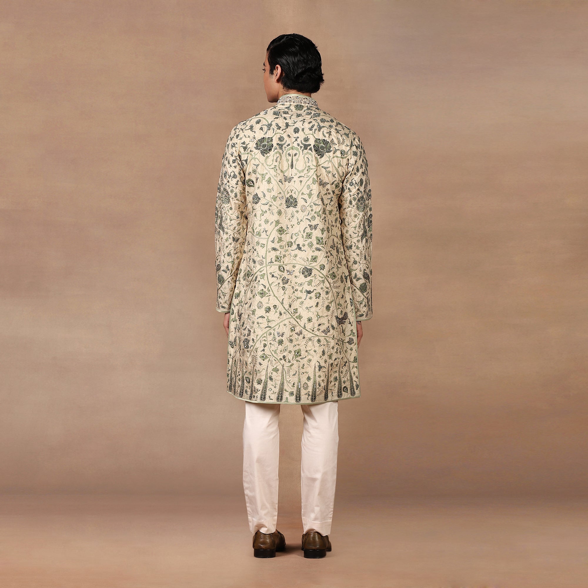 Green - Ivory Kurta Set | MURAQQA