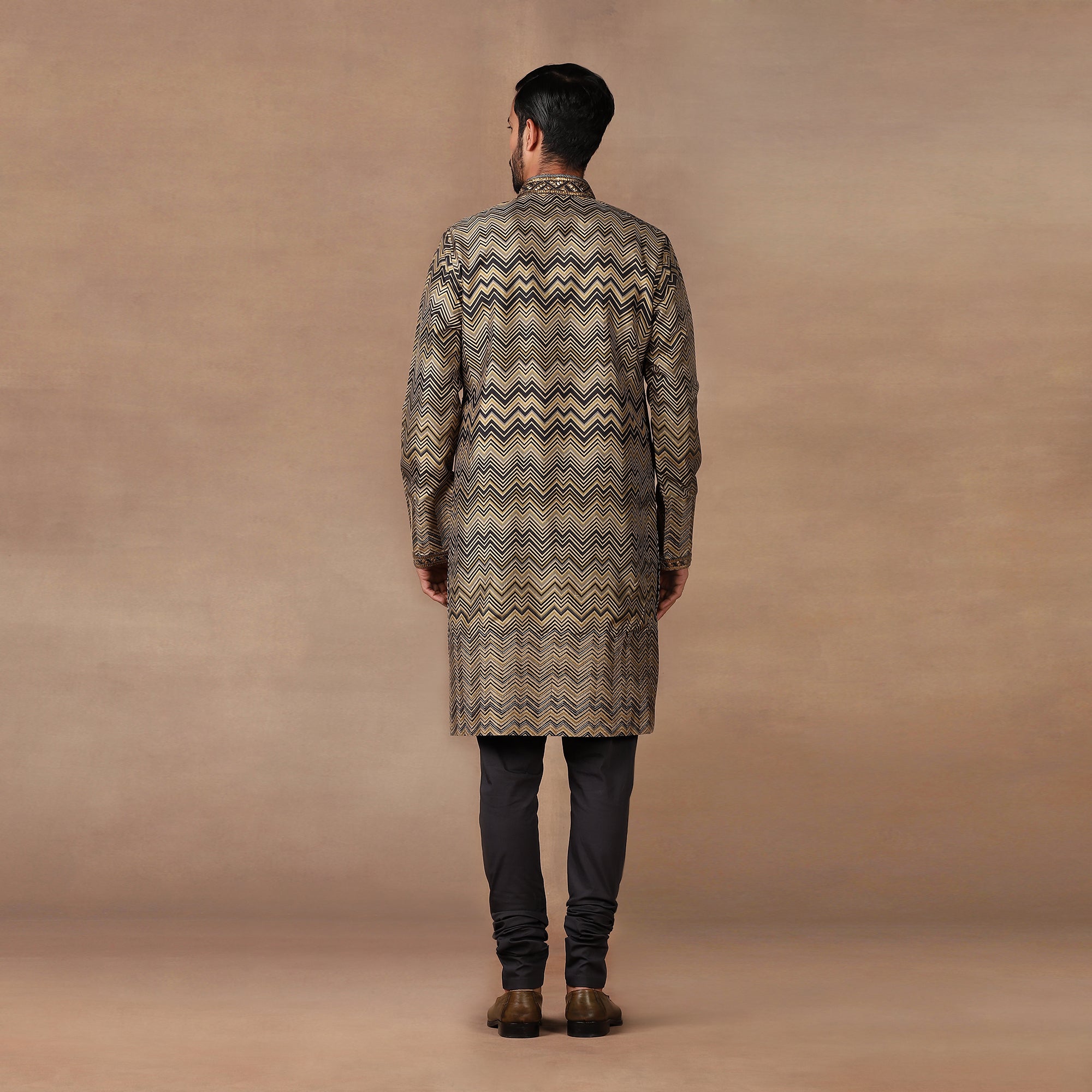 Gold - Black Kurta Set | MURAQQA