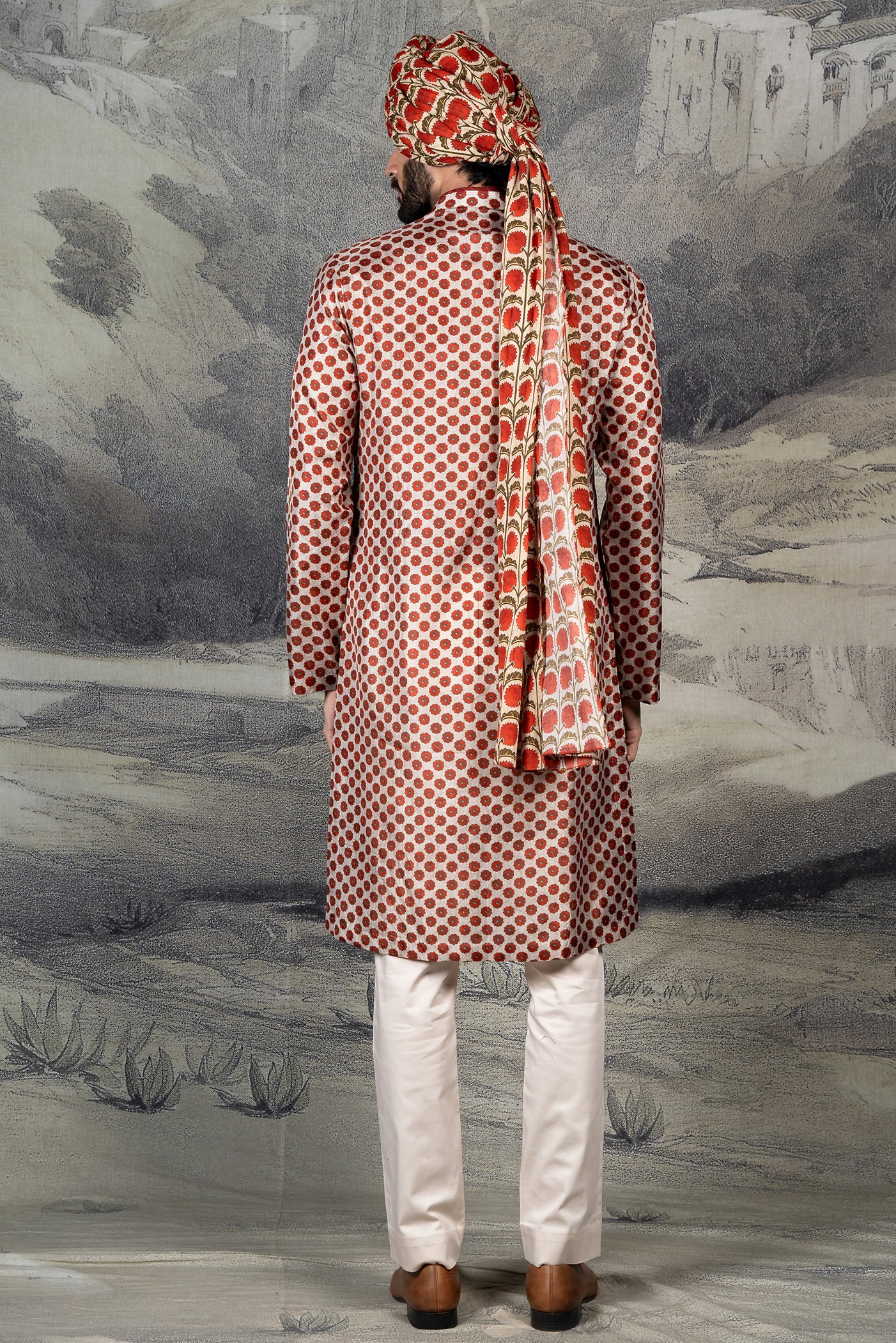 Ivory - Red Kurta Set | BARODA