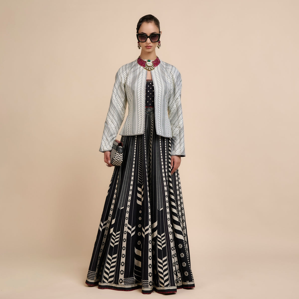 CHEVRON REVERSIBLE IKA JACKET | FESTIVE EDIT