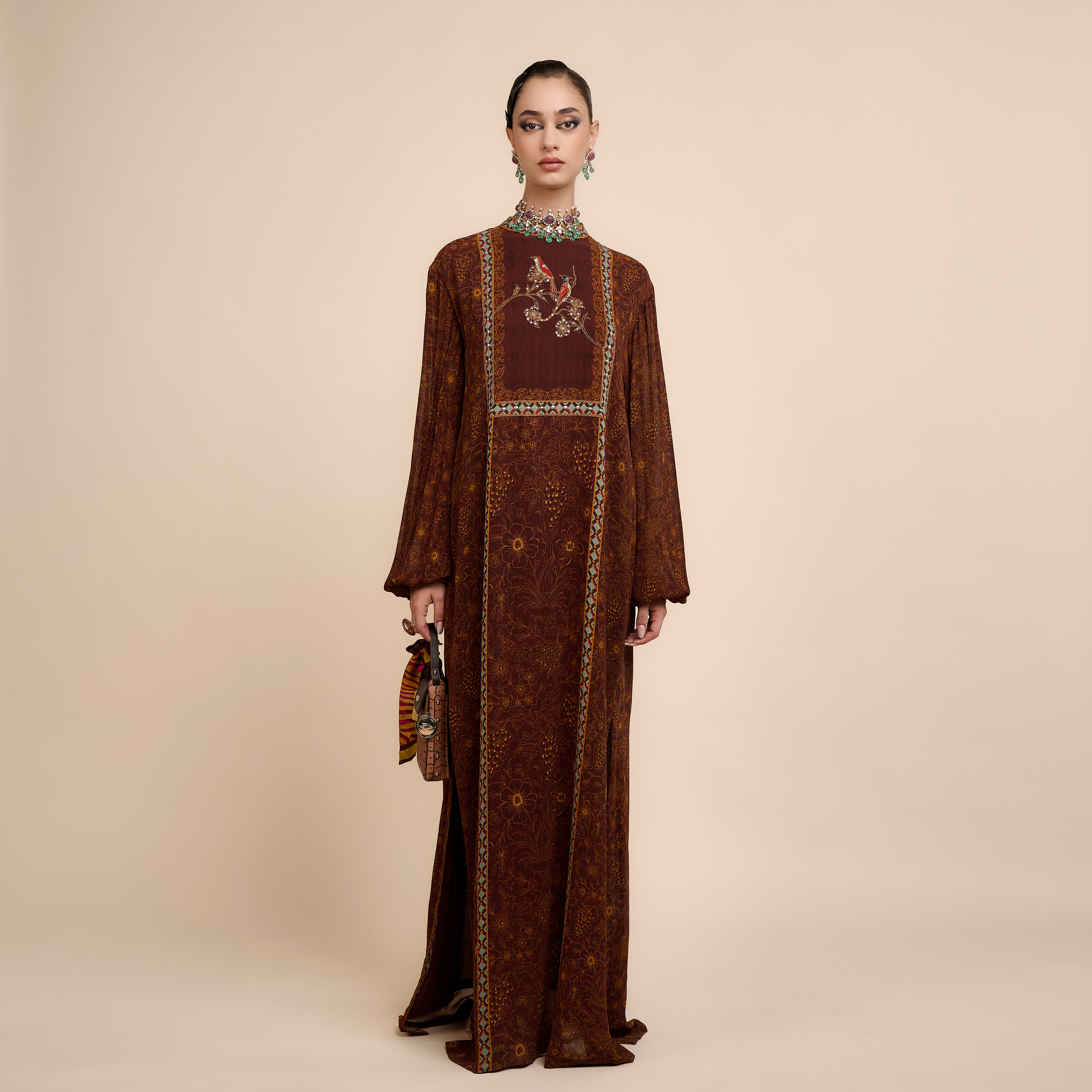 Mocha Brown Kaftan | Nau