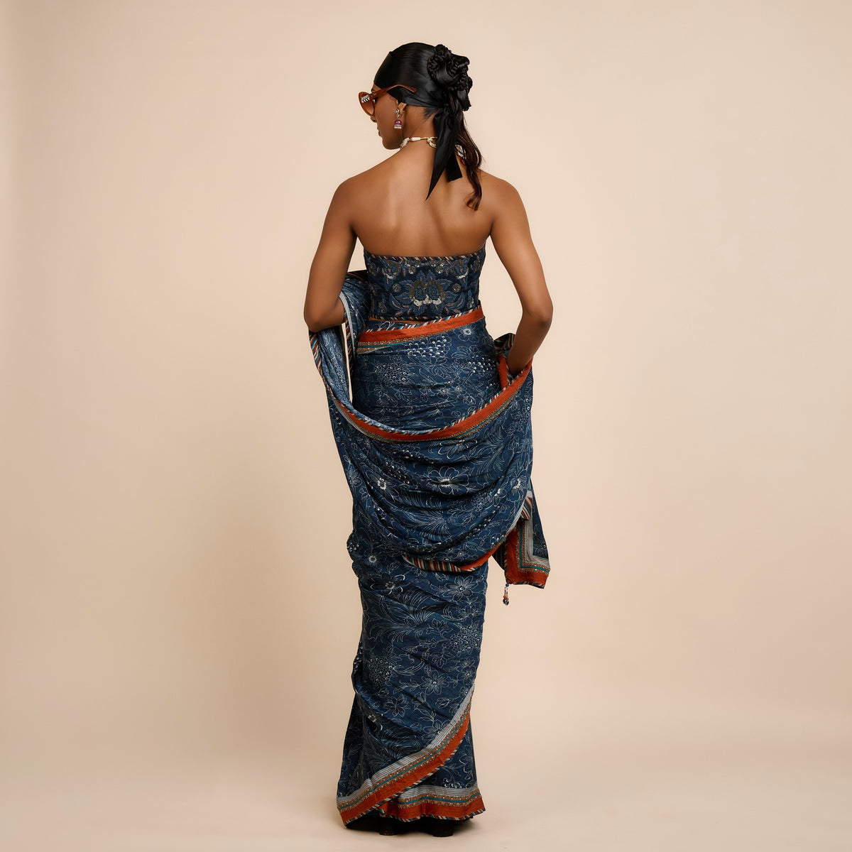 MIDNIGHT BLUE Saree Set | Festive Edit
