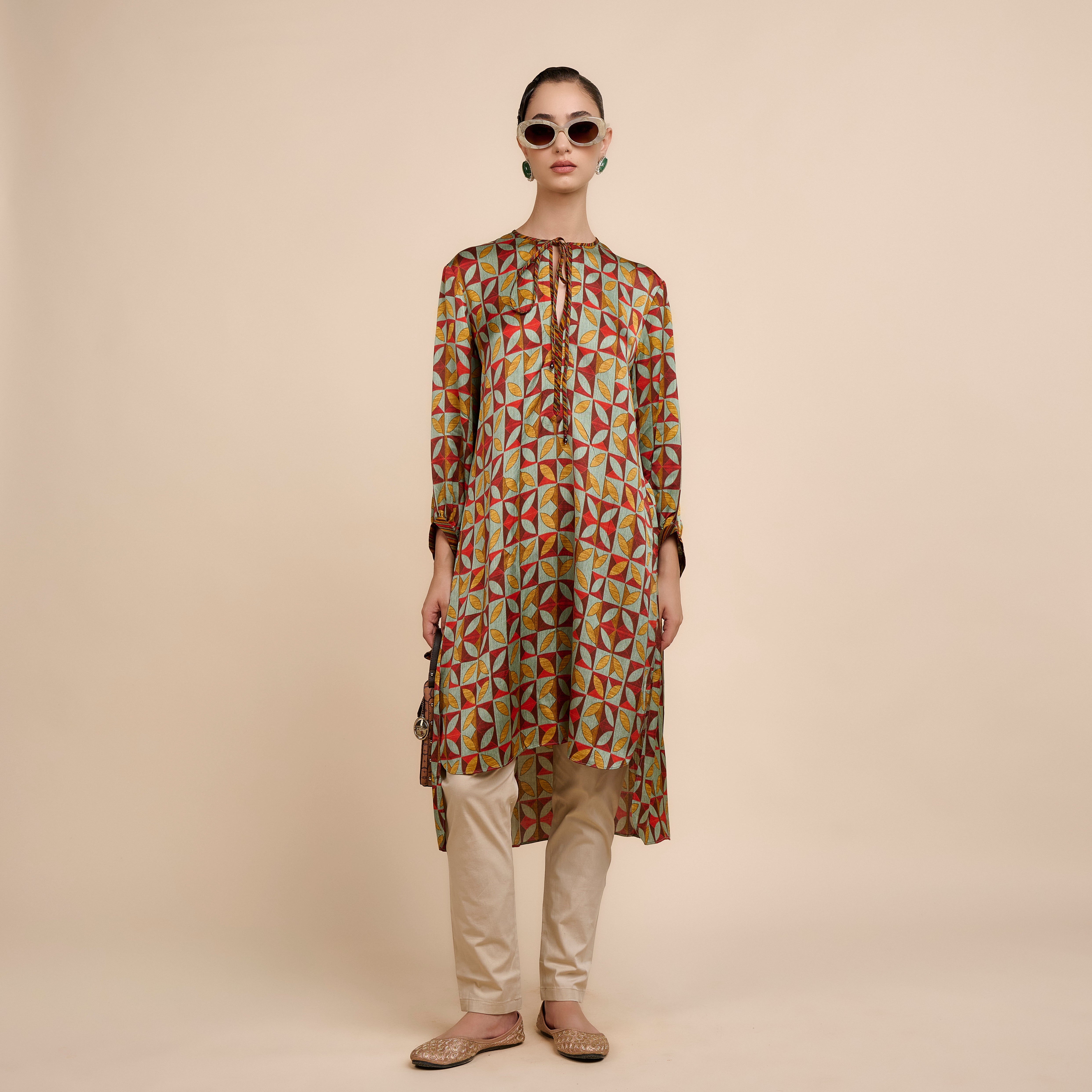 Sage Green - Multicolor Tunic | Nau