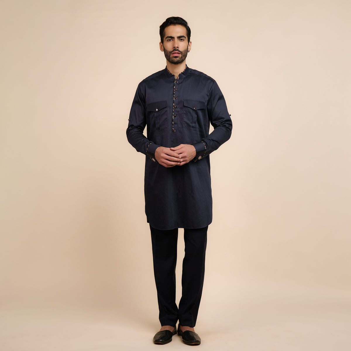MIDNIGHT BLUE KURTA | Festive Edit