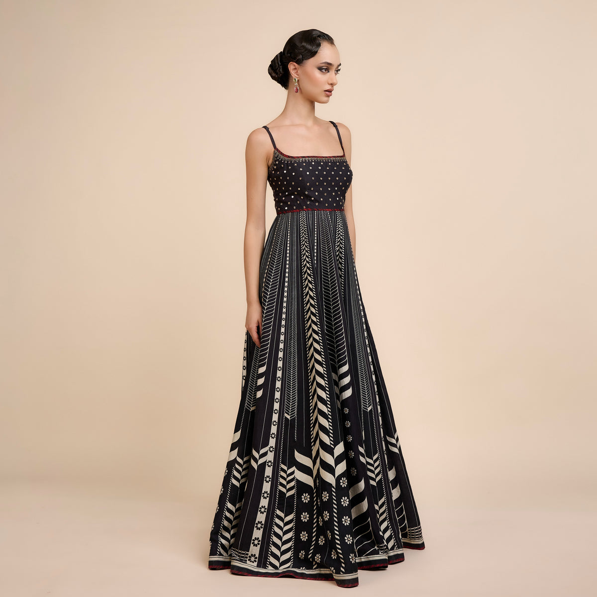 CHEVRON MAXI DRESS | FESTIVE EDIT