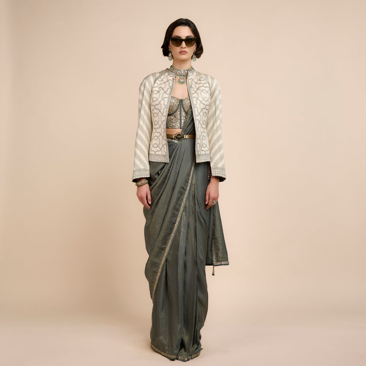 RUST ORANGE REVERSIBE IKA JACKET | FESTIVE EDIT