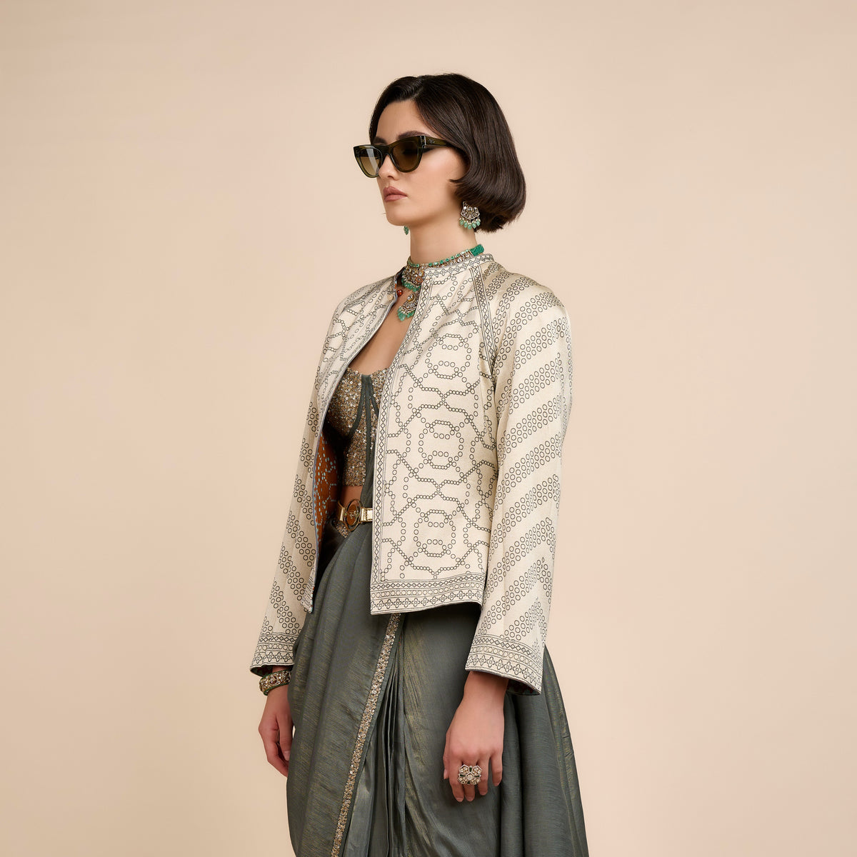 RUST ORANGE REVERSIBE IKA JACKET | FESTIVE EDIT