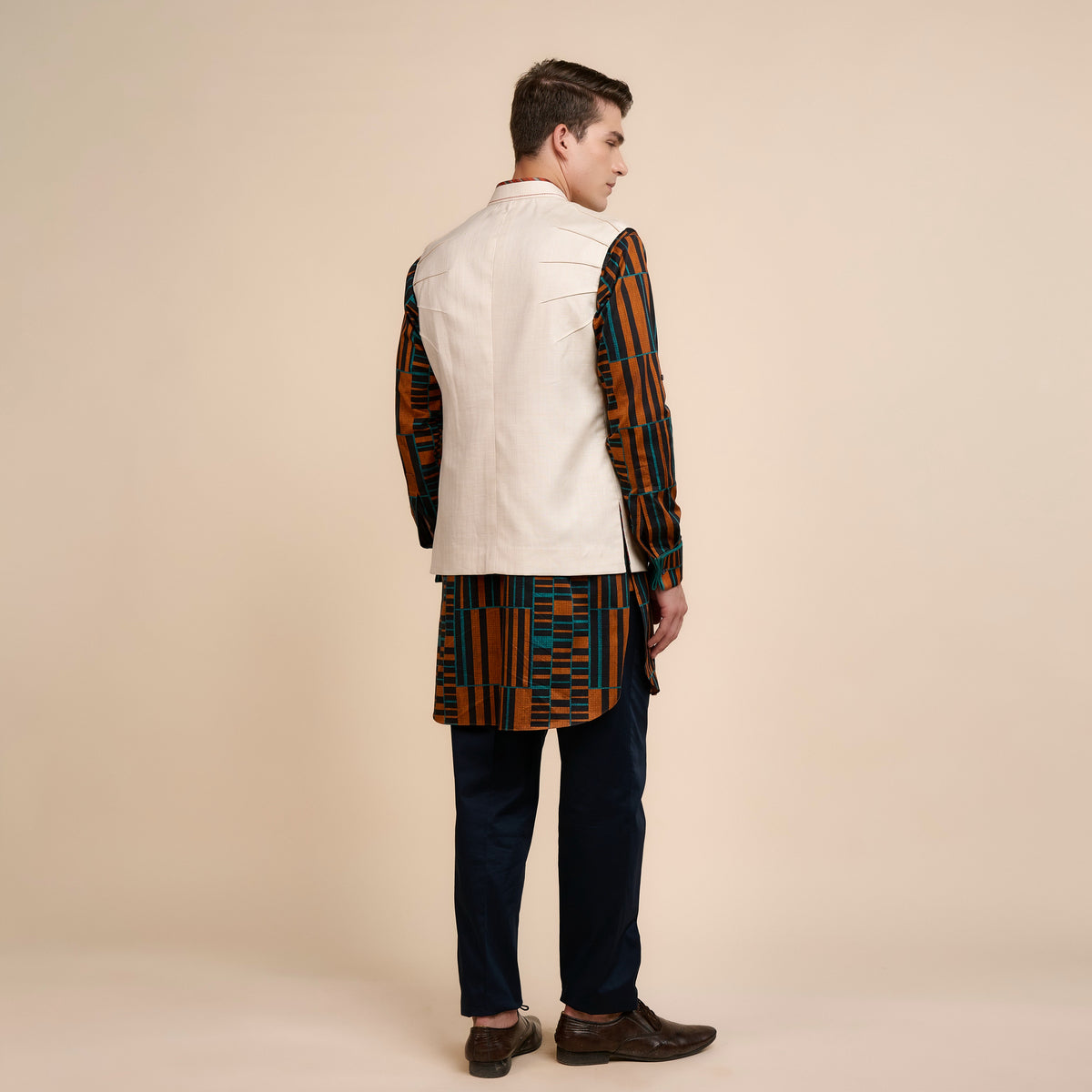 Crème Ivory Nehru Jacket | Festive Edit