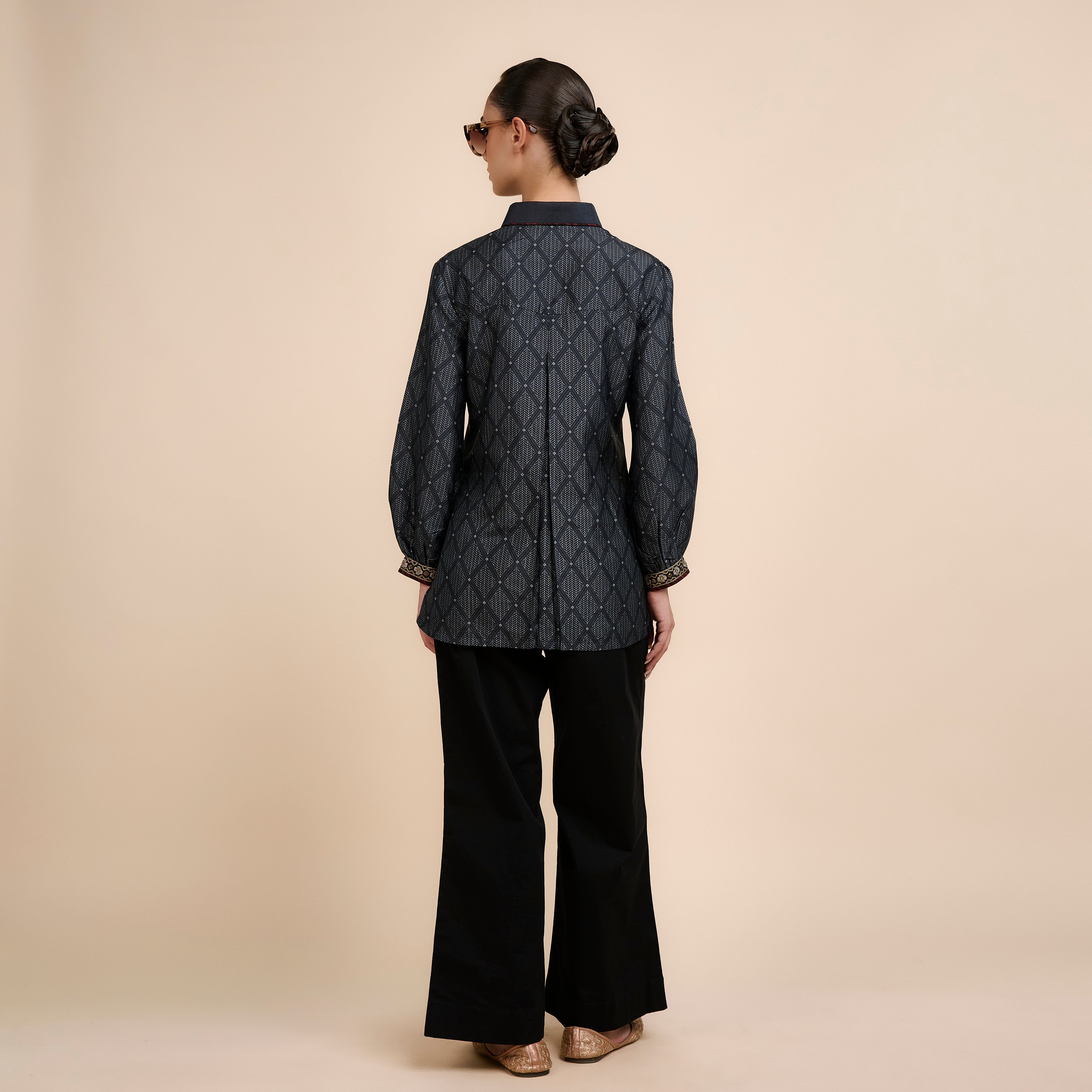 Midnight Blue Chevron Tunic | Nau