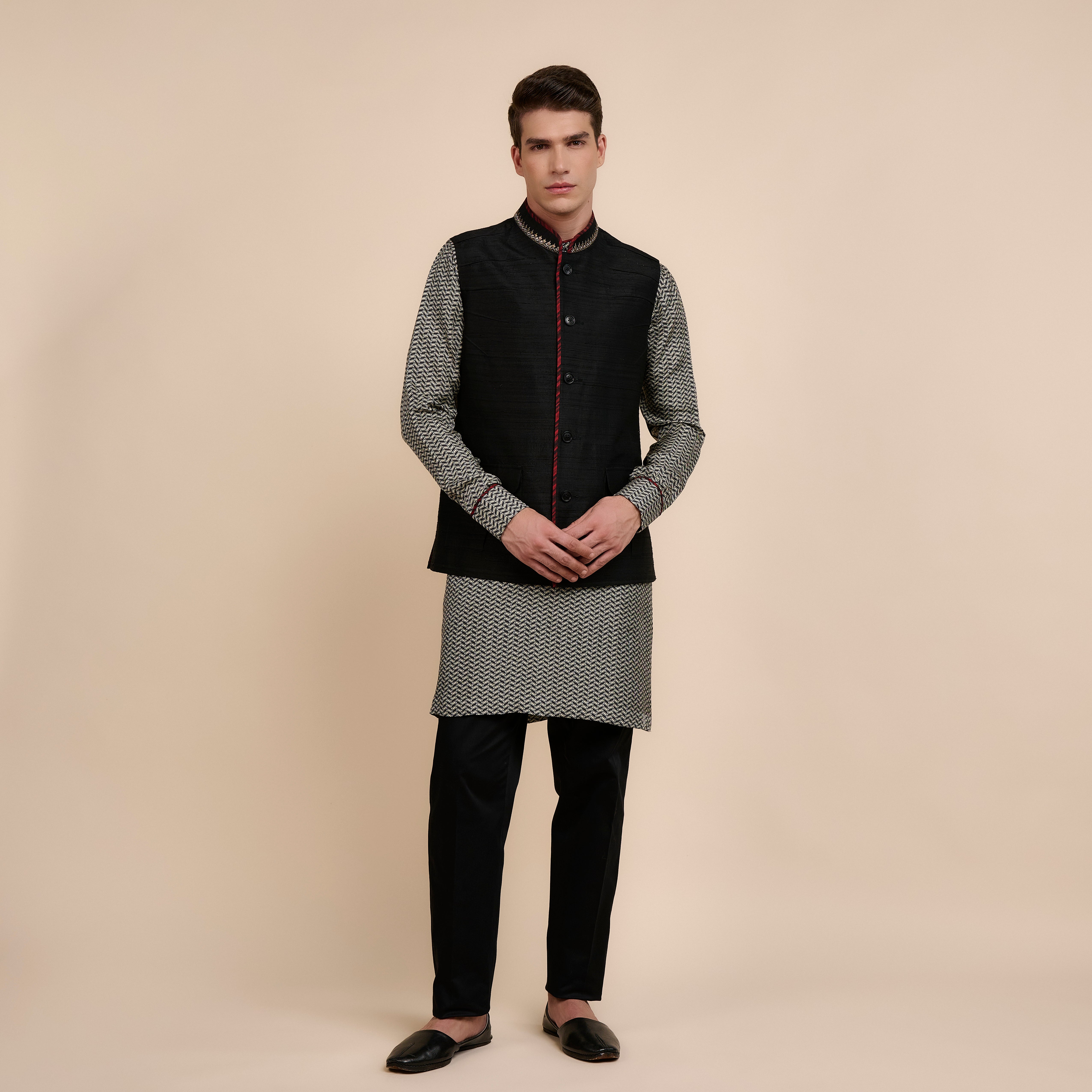 Rich Black Nehru Jacket | Nau