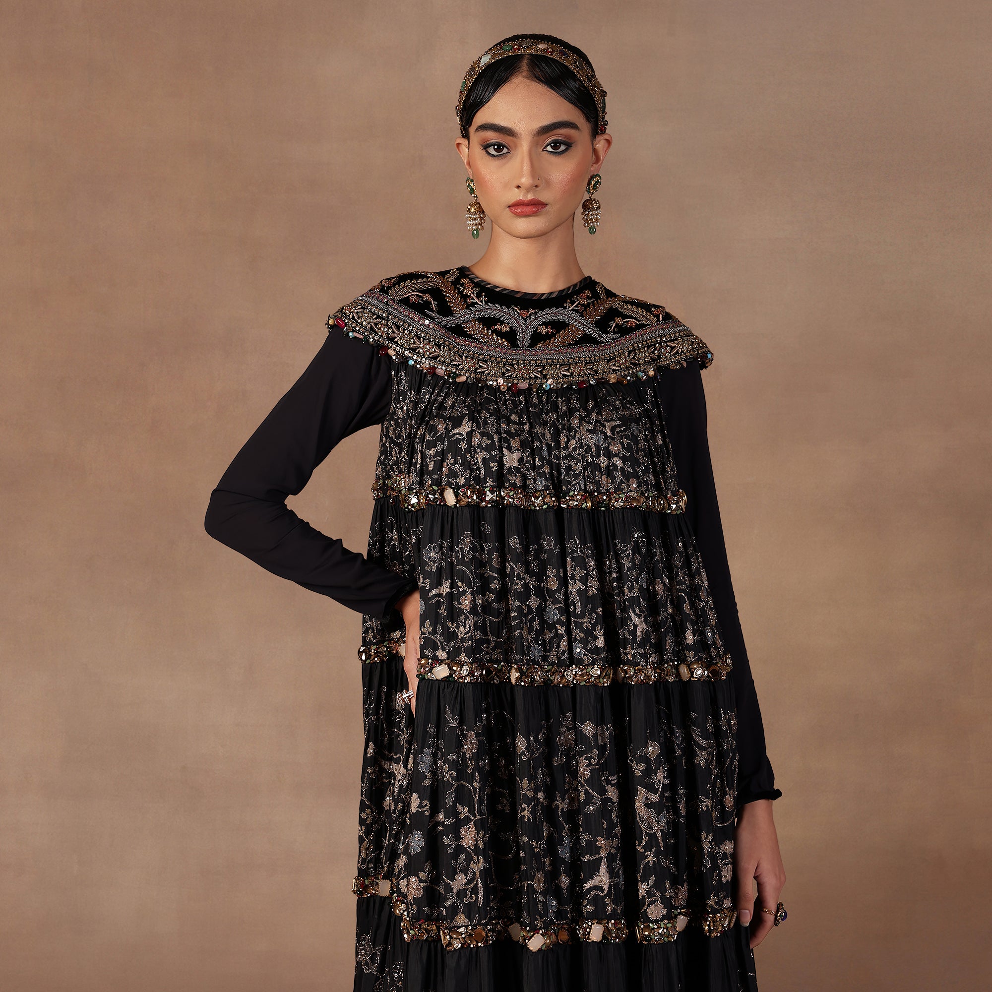 Jewlled Black Dress | EAST